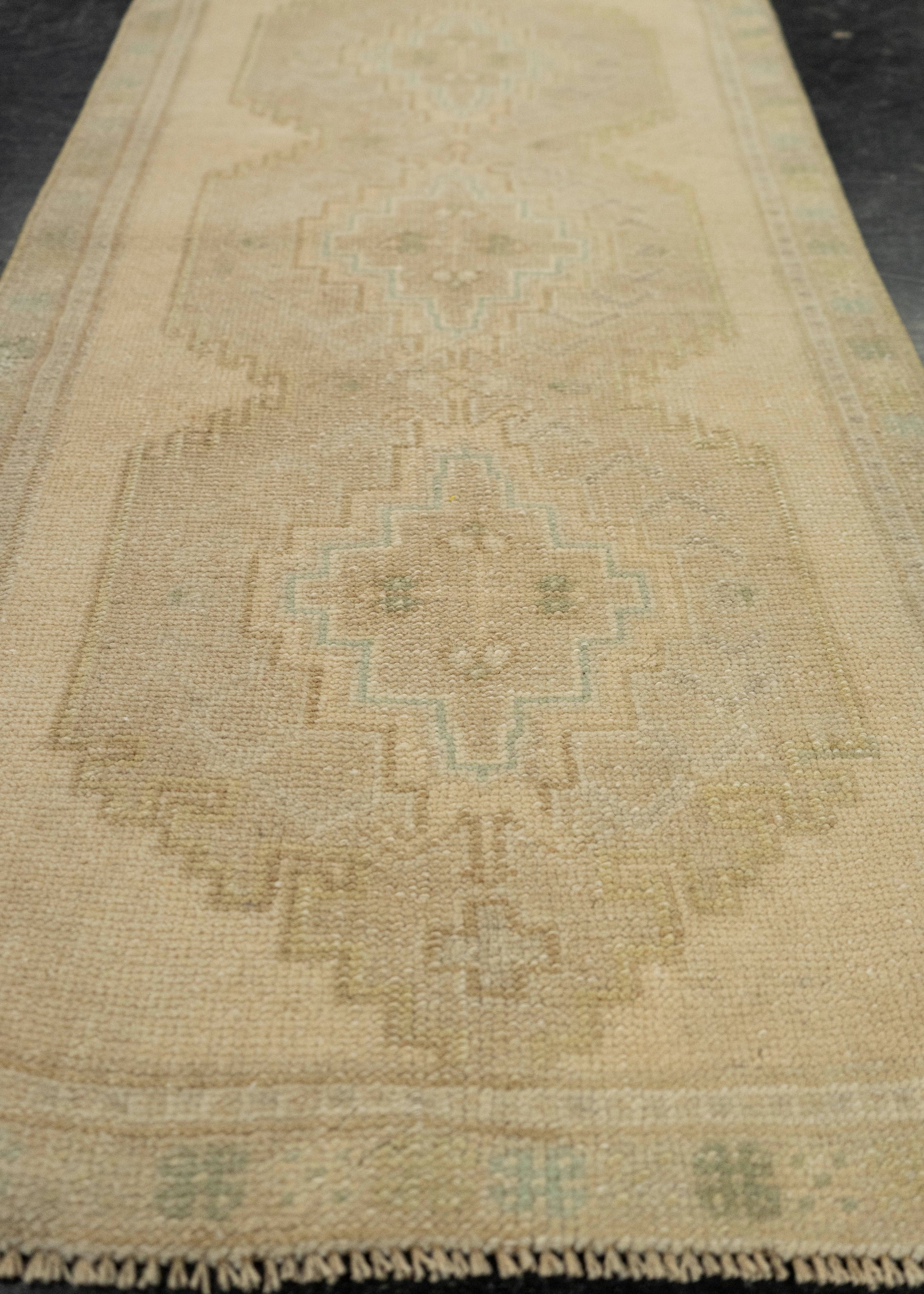 Turkish Mini Rug Oriental Hand Knotted Vintage Rug 1'7" x 3'6" #21168