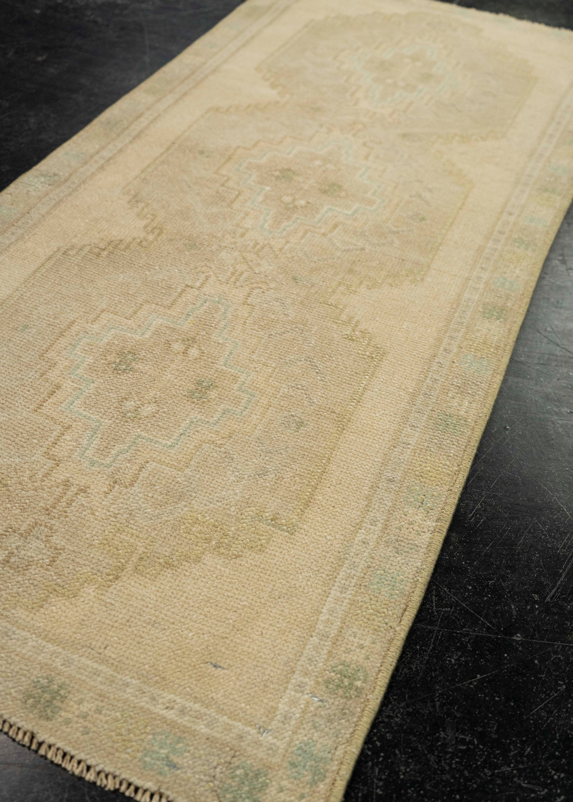 Turkish Mini Rug Oriental Hand Knotted Vintage Rug 1'7" x 3'6" #21168