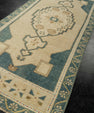 Turkish Mini Rug Oriental Hand Knotted Vintage Rug 1'8" x 4' #21148