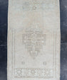 Turkish Mini Rug Oriental Hand Knotted Vintage Rug 1'10" x 3' #16751