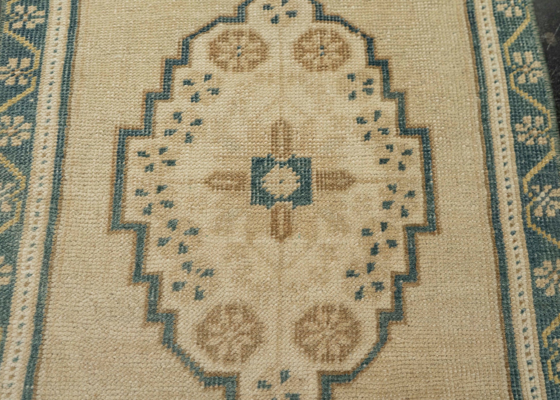 Turkish Mini Rug Oriental Hand Knotted Vintage Rug 1'8" x 4' #21148