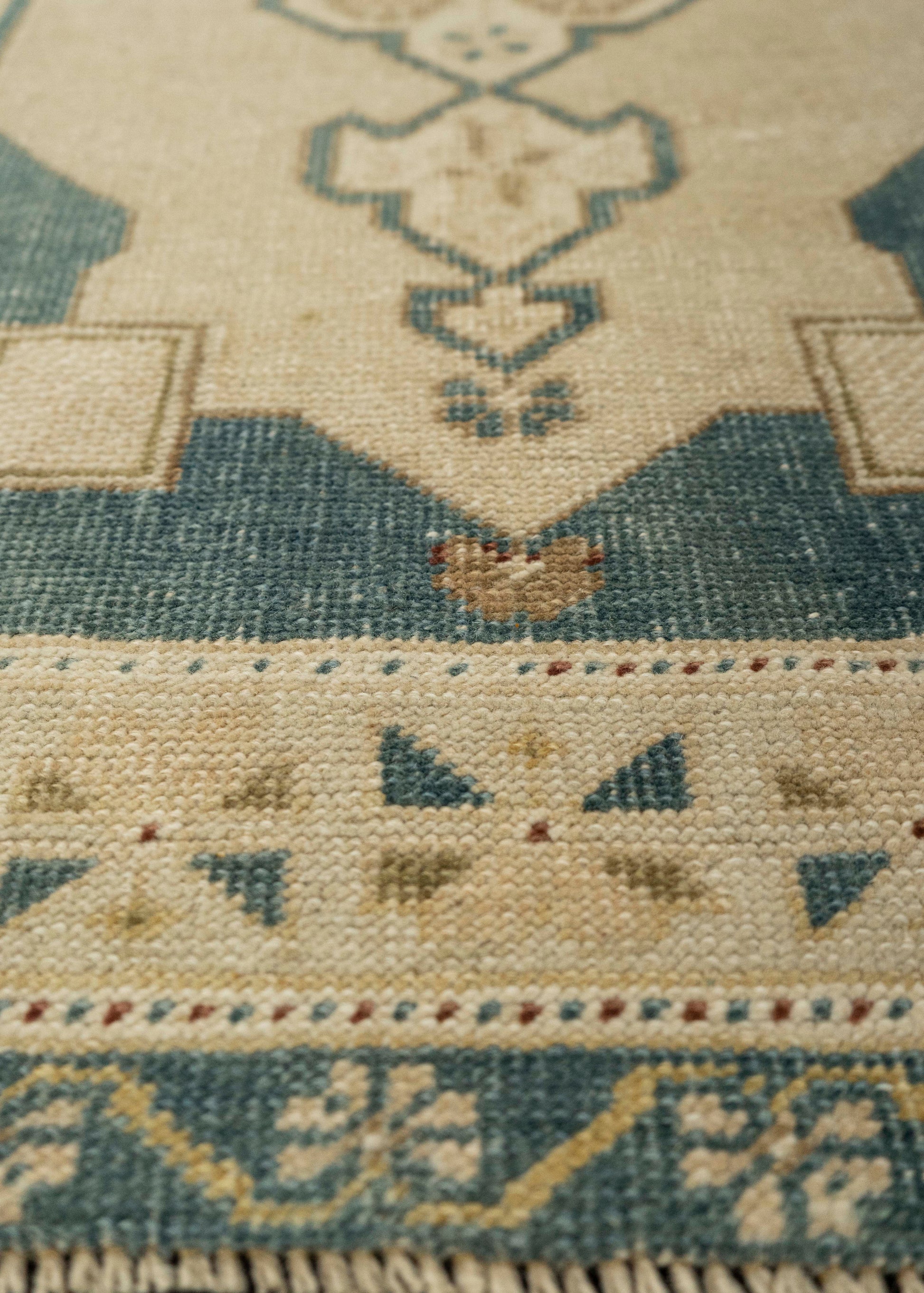 Turkish Mini Rug Oriental Hand Knotted Vintage Rug 1'8" x 4' #21148
