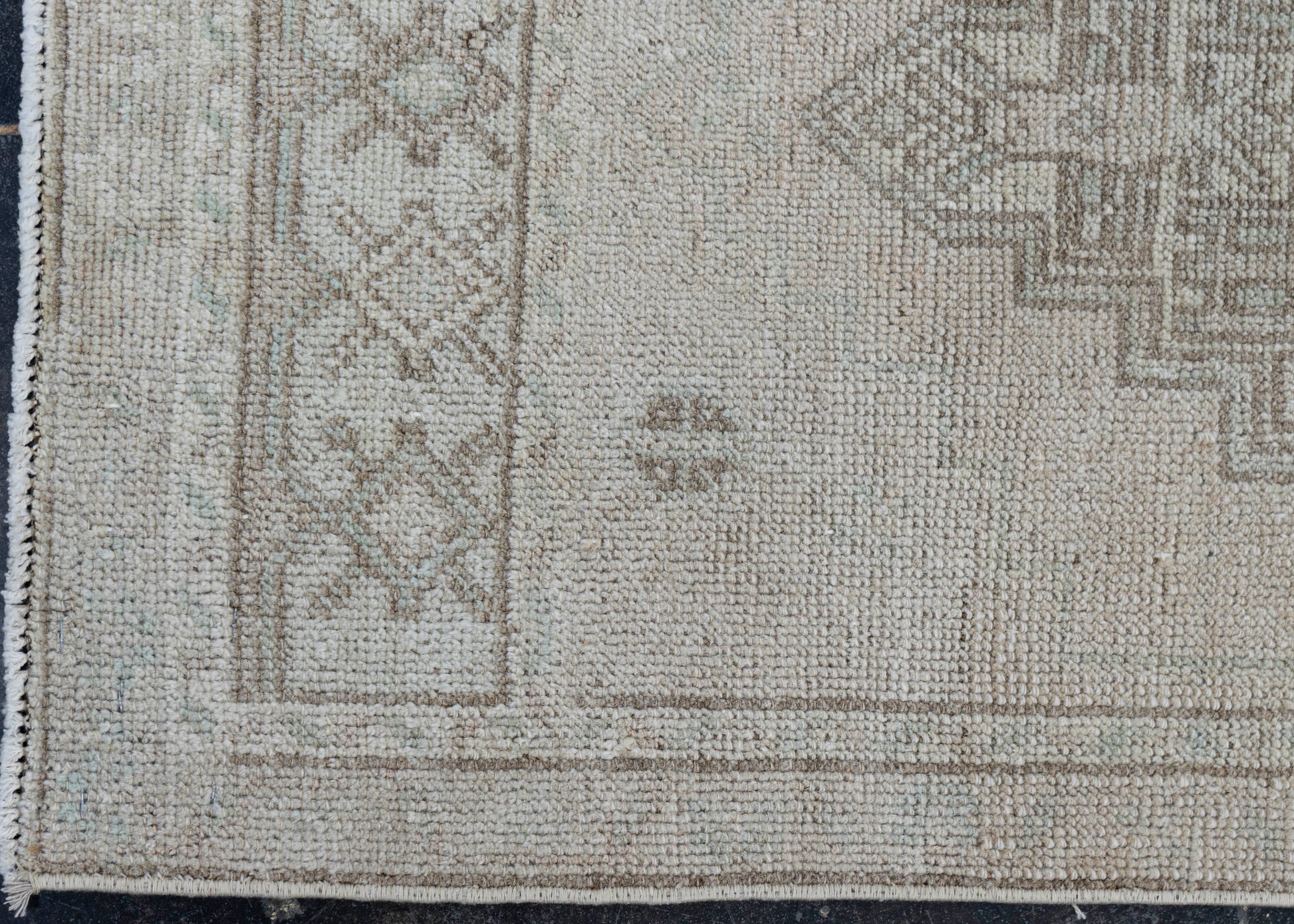 Turkish Mini Rug Oriental Hand Knotted Vintage Rug 1'10" x 3' #16751