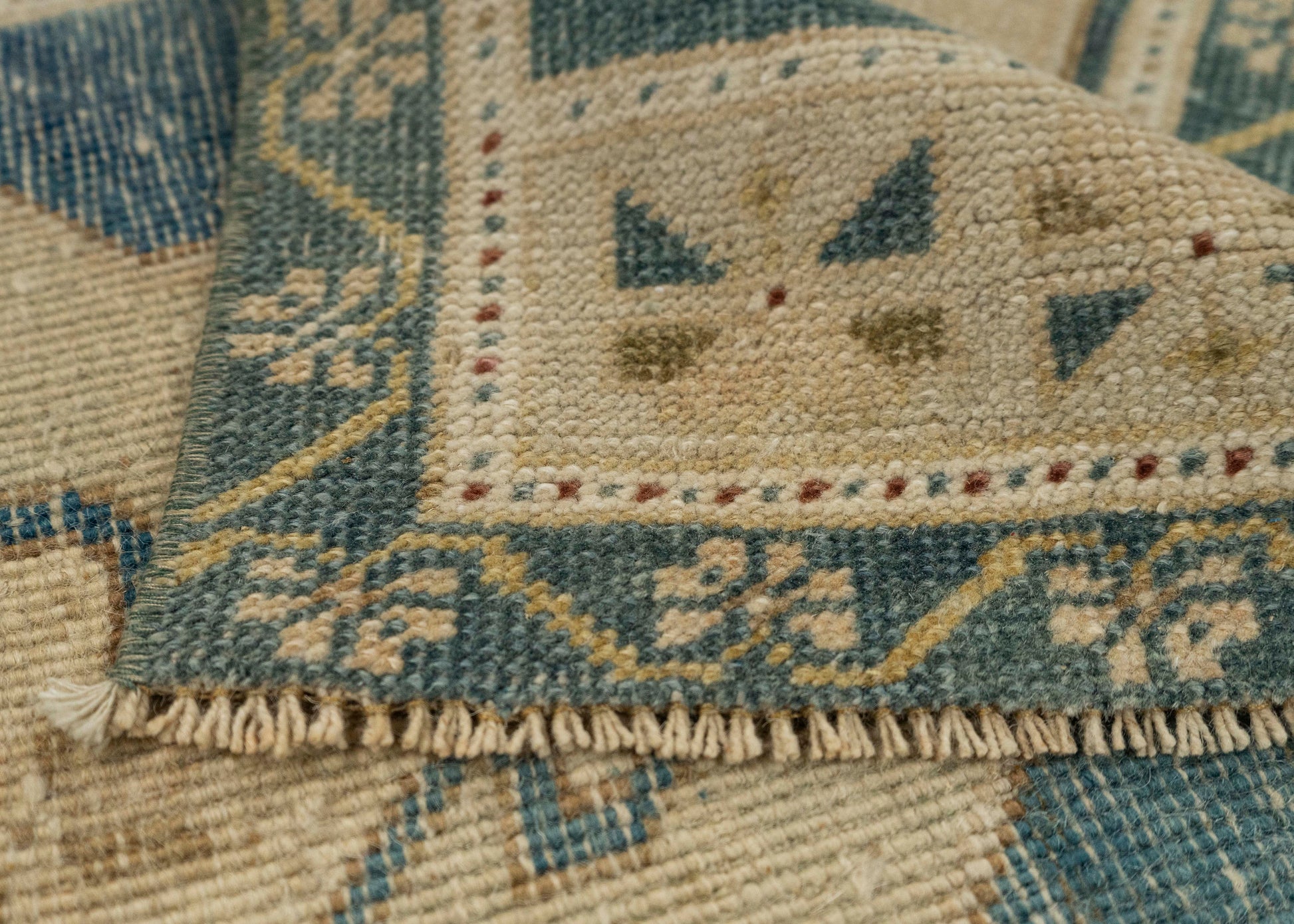 Turkish Mini Rug Oriental Hand Knotted Vintage Rug 1'8" x 4' #21148