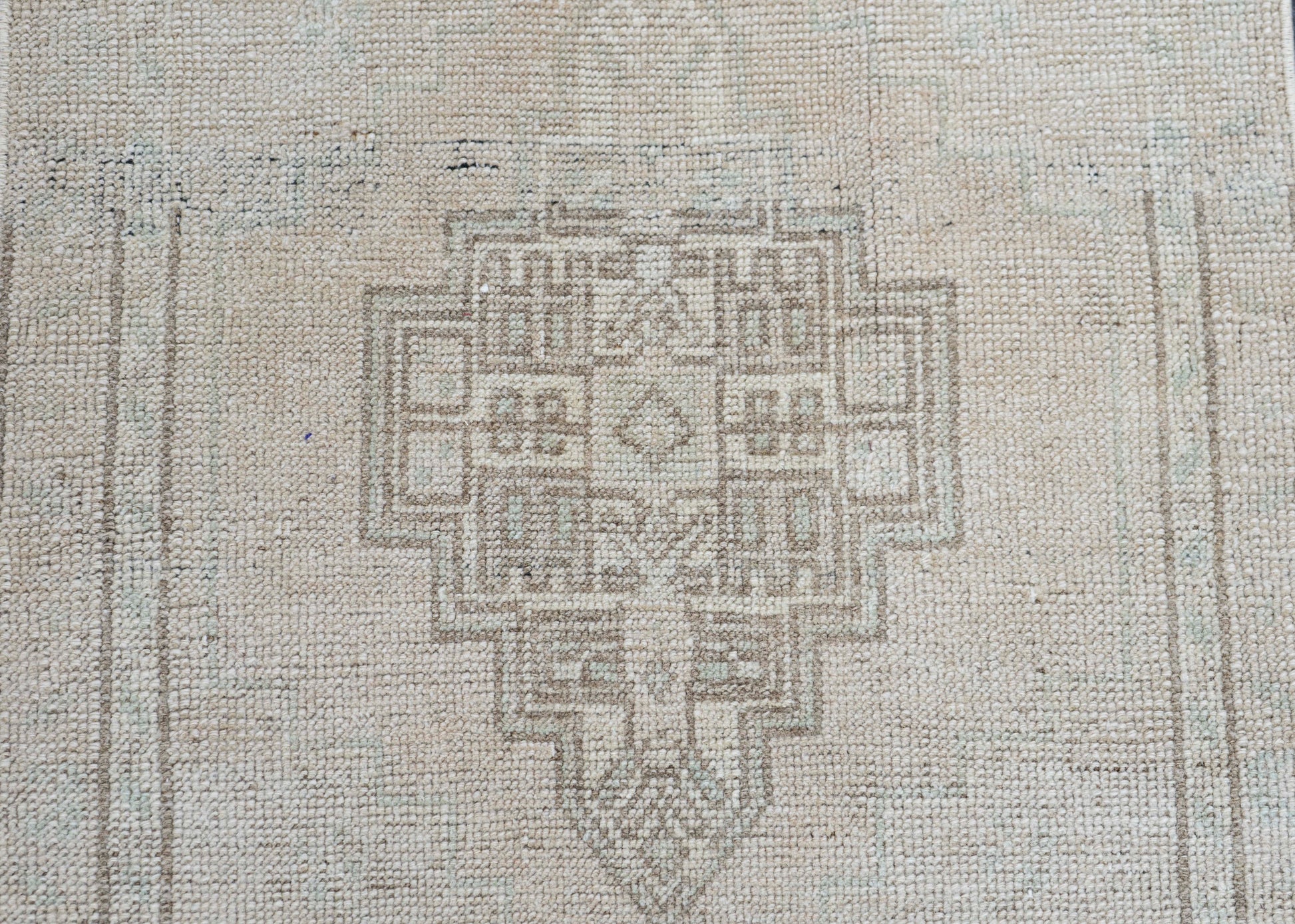 Turkish Mini Rug Oriental Hand Knotted Vintage Rug 1'10" x 3' #16751