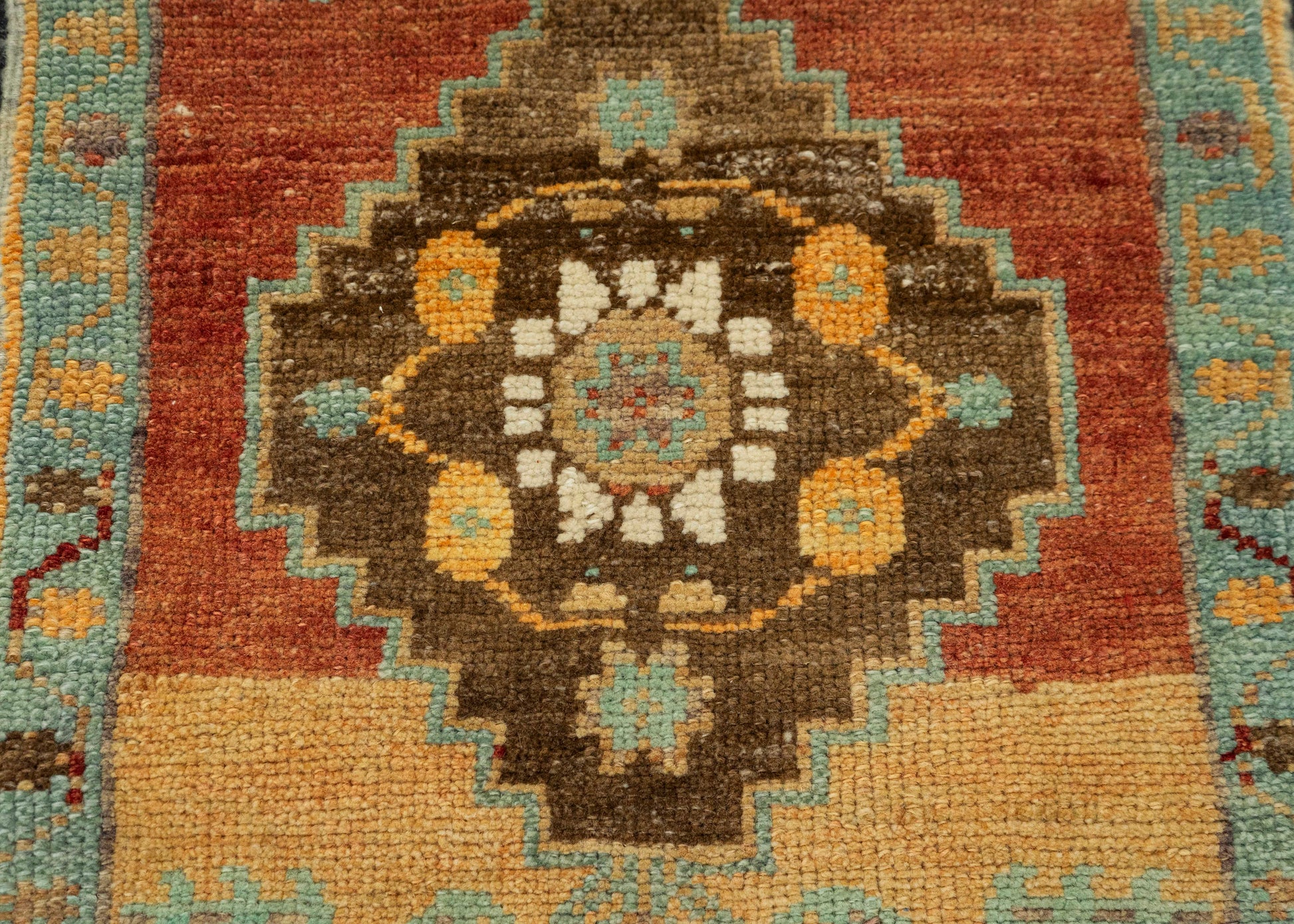 Turkish Mini Rug Oriental Hand Knotted Vintage Rug 1'7" x 2'11" #21181