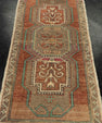 Turkish Mini Rug Oriental Hand Knotted Vintage Rug 1'9" x 3'7" #21157
