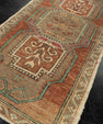 Turkish Mini Rug Oriental Hand Knotted Vintage Rug 1'9" x 3'7" #21157