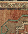 Turkish Mini Rug Oriental Hand Knotted Vintage Rug 1'9" x 3'7" #21157