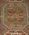 Turkish Mini Rug Oriental Hand Knotted Vintage Rug 1'9" x 3'7" #21157