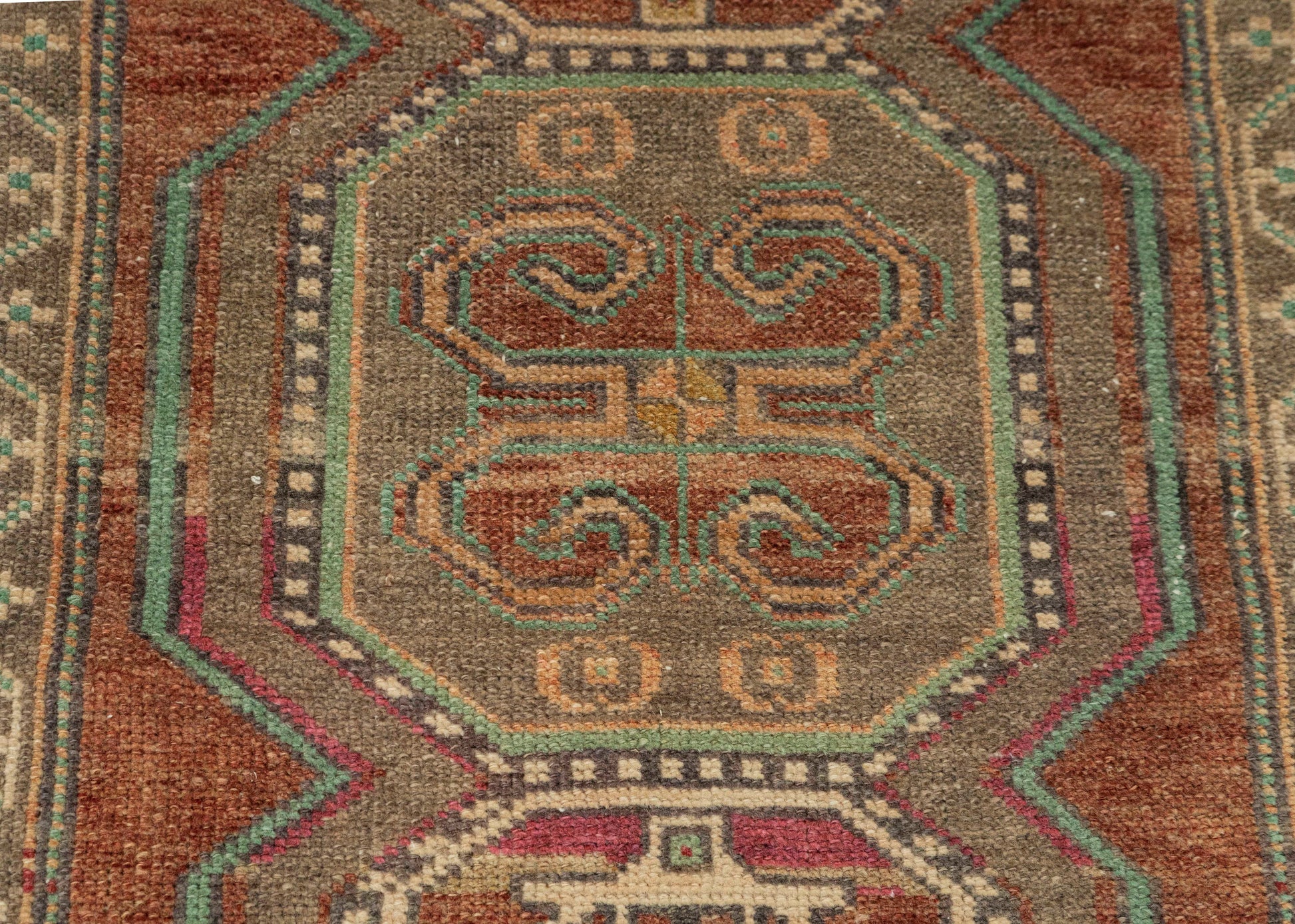 Turkish Mini Rug Oriental Hand Knotted Vintage Rug 1'9" x 3'7" #21157