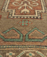 Turkish Mini Rug Oriental Hand Knotted Vintage Rug 1'9" x 3'7" #21157