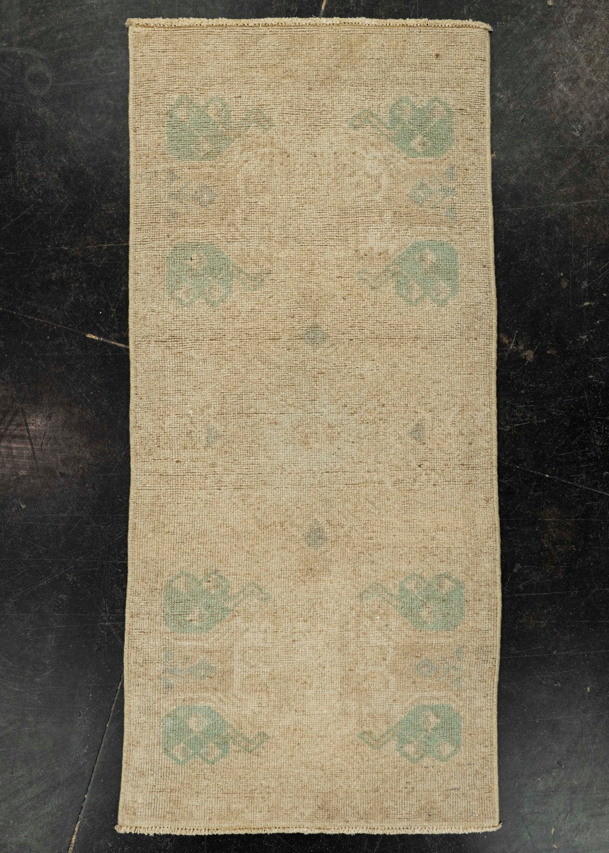 Turkish Mini Rug Oriental Hand Knotted Vintage Rug 1'6" x 3'3" #21200