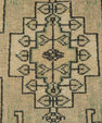 Turkish Mini Rug Oriental Hand Knotted Vintage Rug 1'11" x 3'3" #21202