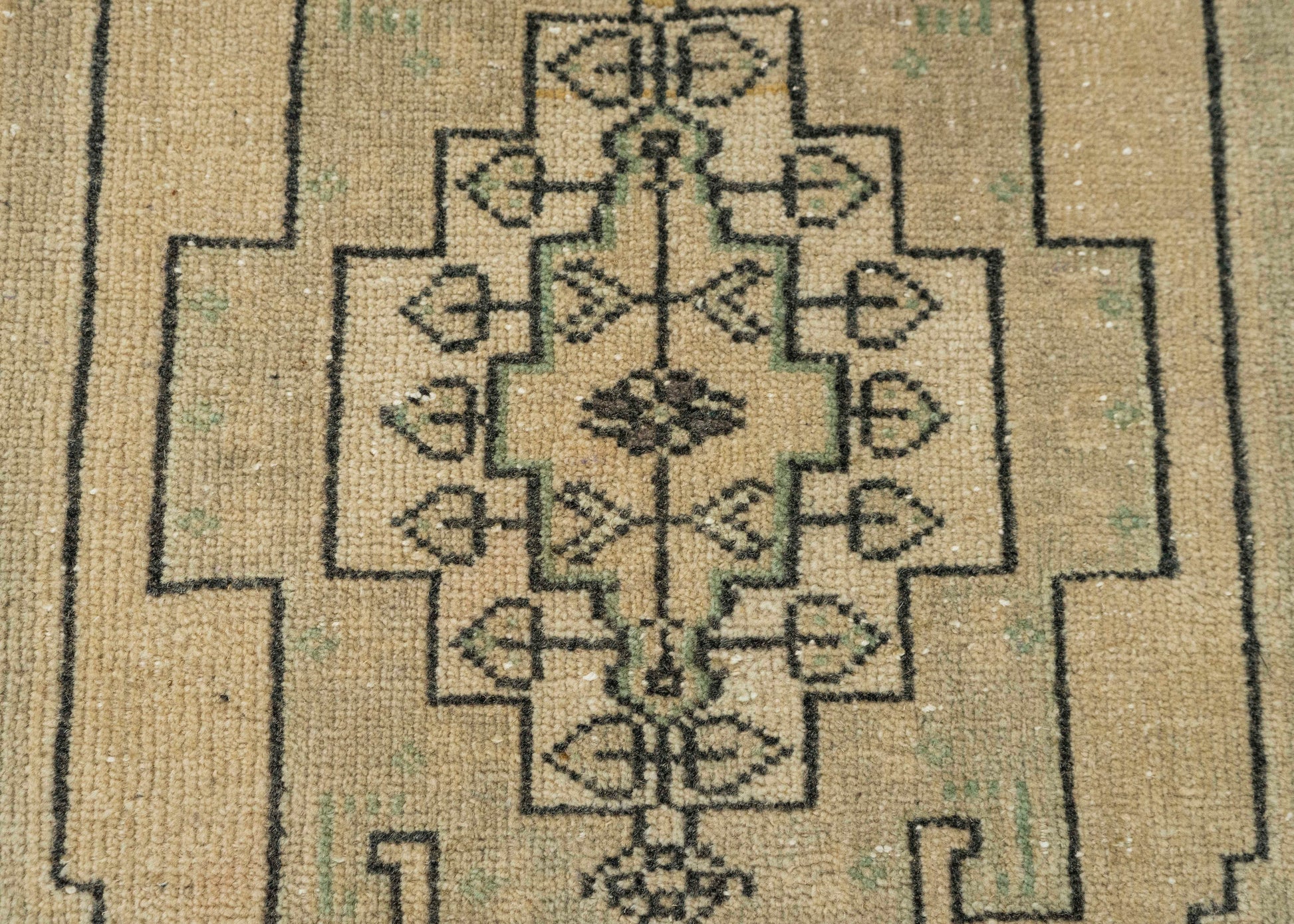 Turkish Mini Rug Oriental Hand Knotted Vintage Rug 1'11" x 3'3" #21202