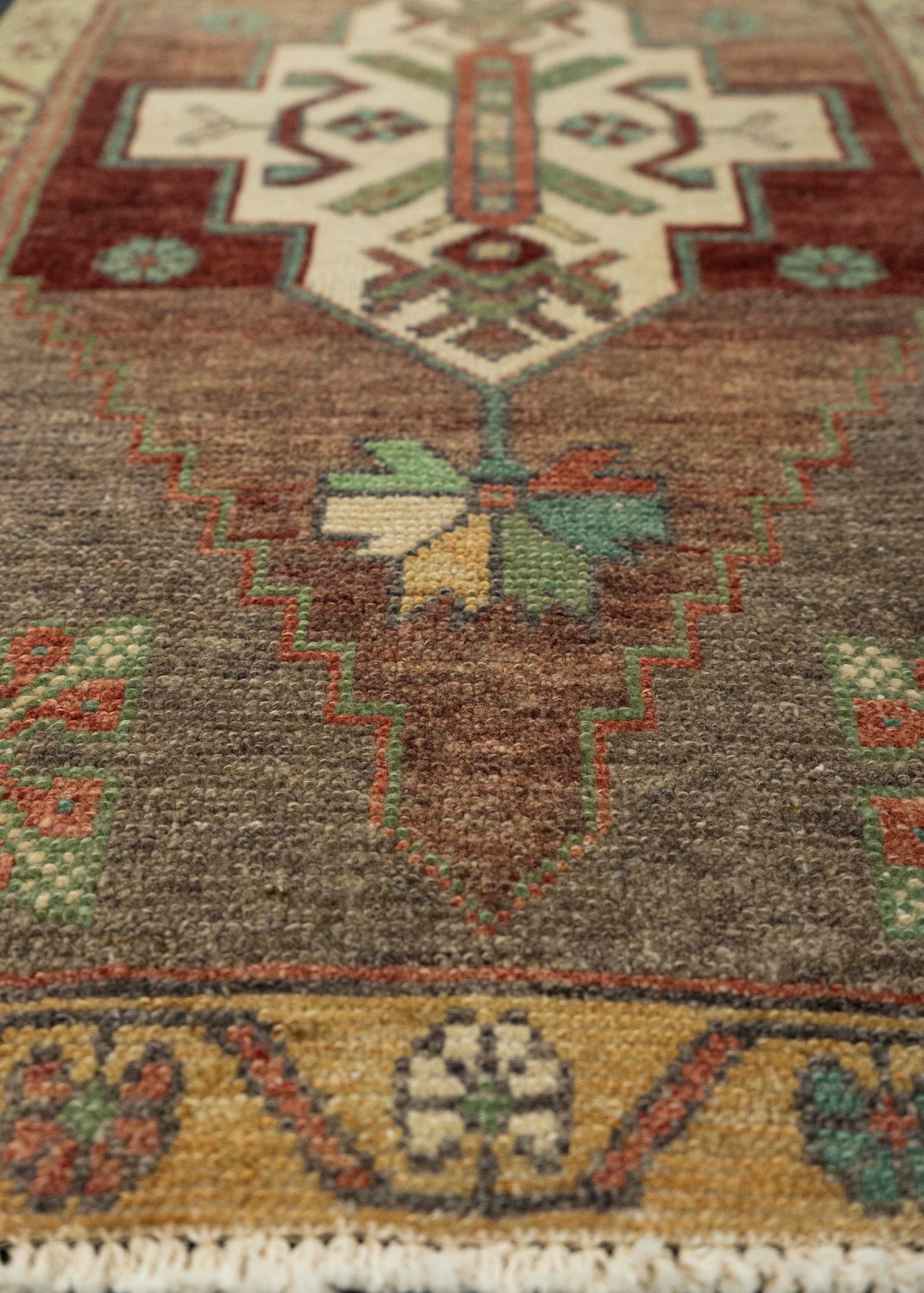 Turkish Mini Rug Oriental Hand Knotted Vintage Rug 1'8" x 3'3" #21187