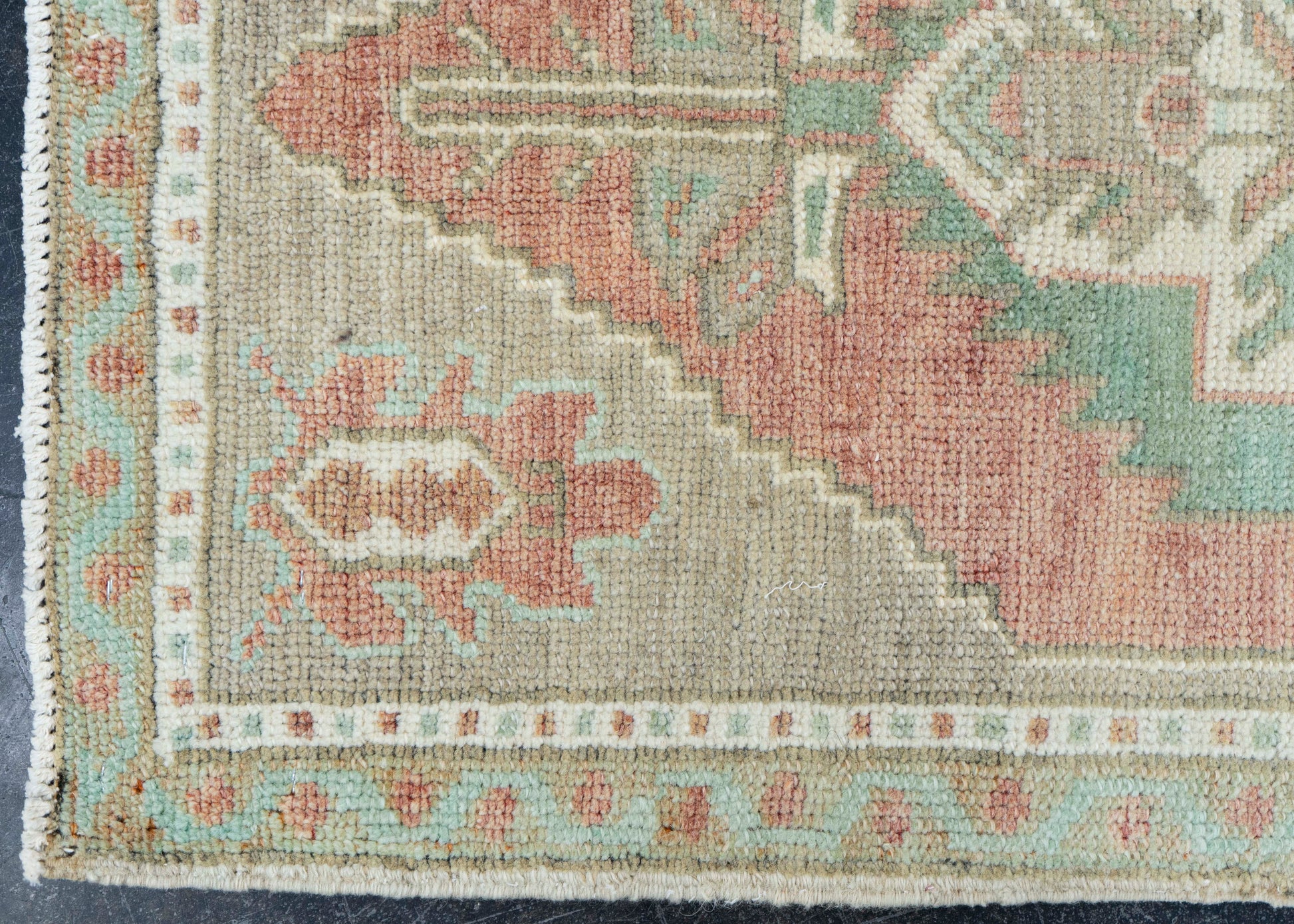 Turkish Mini Rug Oriental Hand Knotted Vintage Rug 1'8" x 3'4" #16779