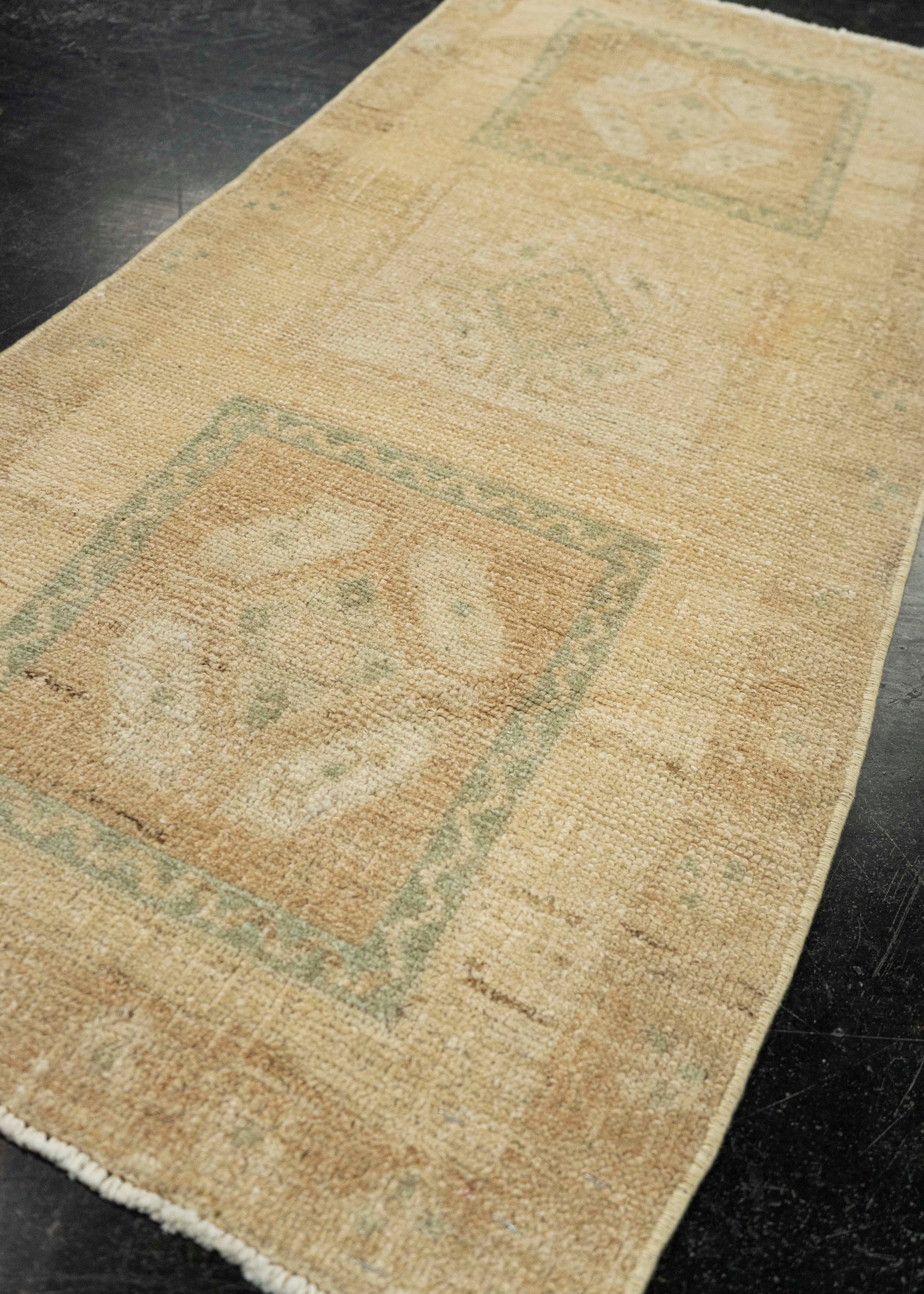 Turkish Mini Rug Oriental Hand Knotted Vintage Rug 1'8" x 3'10" #21174