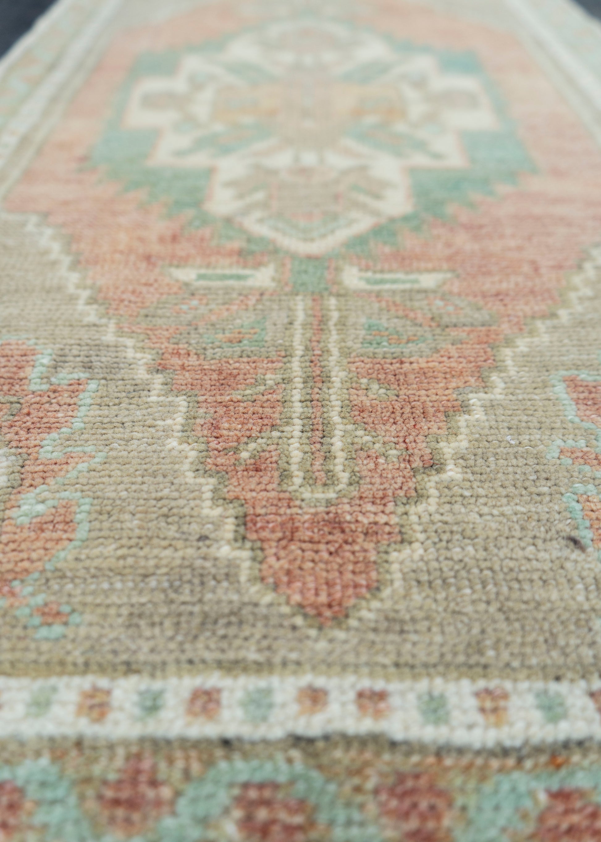 Turkish Mini Rug Oriental Hand Knotted Vintage Rug 1'8" x 3'4" #16779