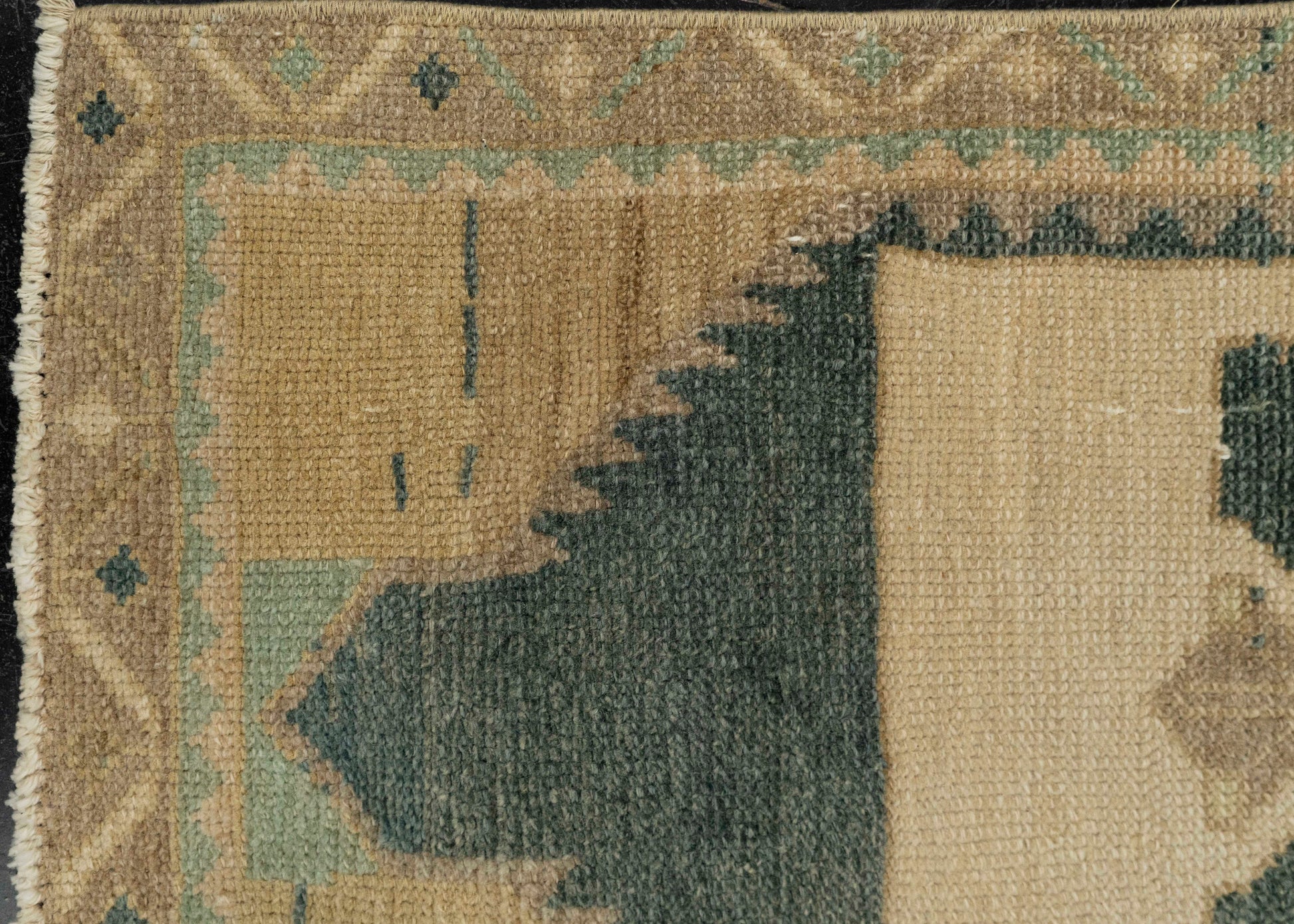 Turkish Mini Rug Oriental Hand Knotted Vintage Rug 1'6" x 3'3" #21184