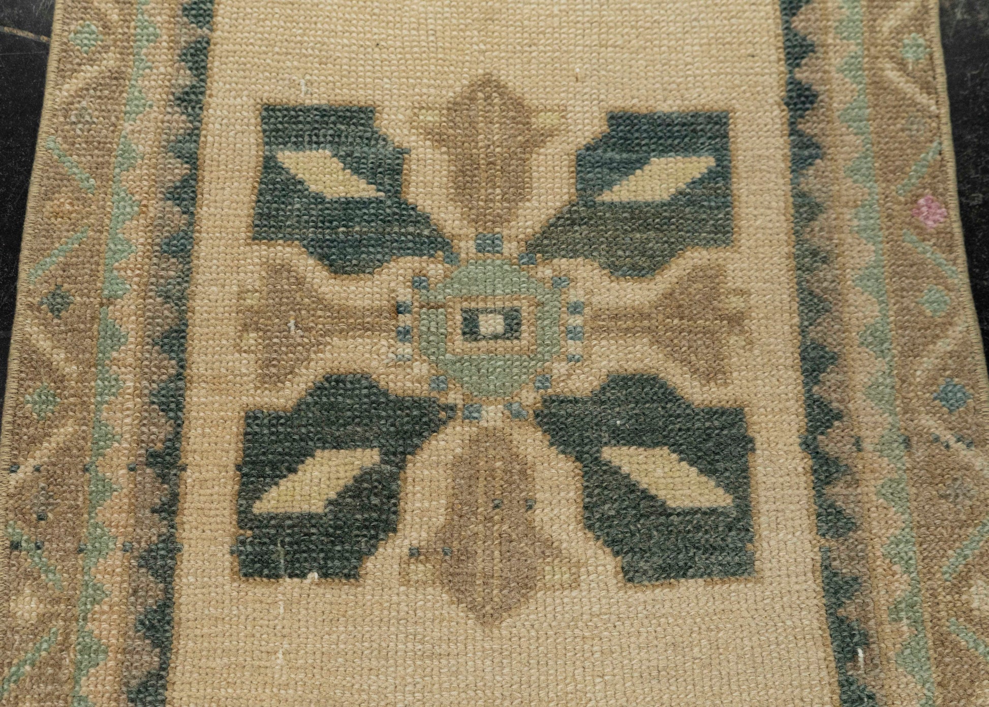 Turkish Mini Rug Oriental Hand Knotted Vintage Rug 1'6" x 3'3" #21184