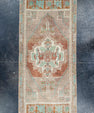 Turkish Mini Rug Oriental Hand Knotted Vintage Rug 1'9" x 4' #16875