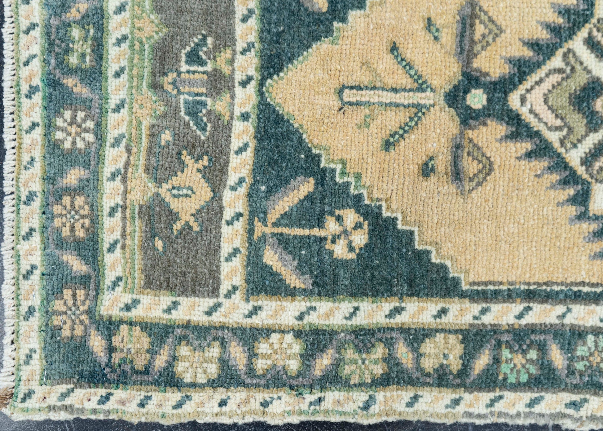 Turkish Mini Rug Oriental Hand Knotted Vintage Rug 1'8" x 3'4" #16891