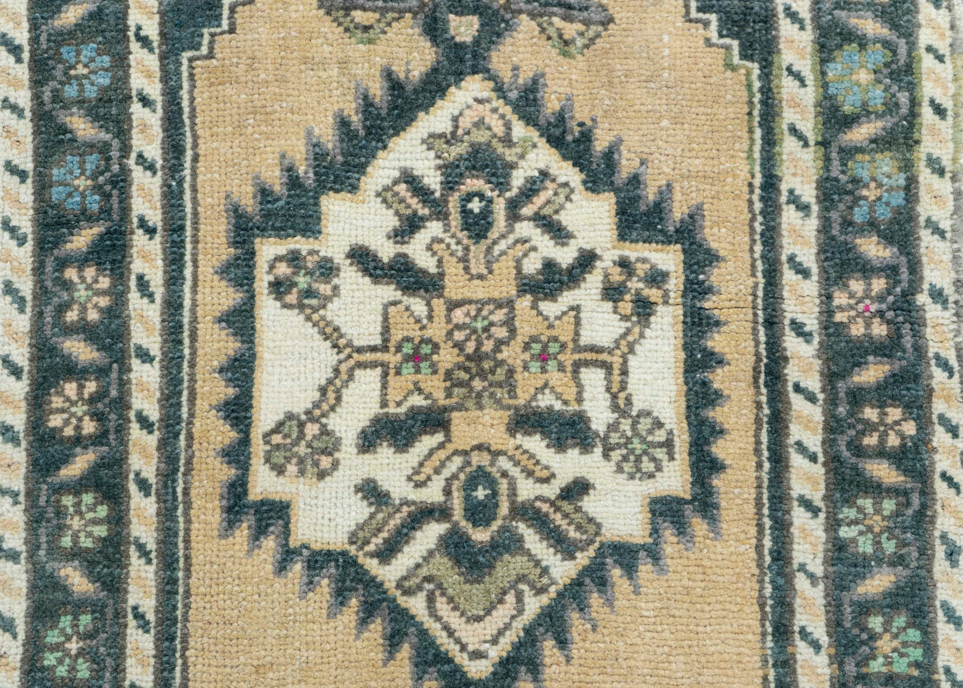 Turkish Mini Rug Oriental Hand Knotted Vintage Rug 1'8" x 3'4" #16891