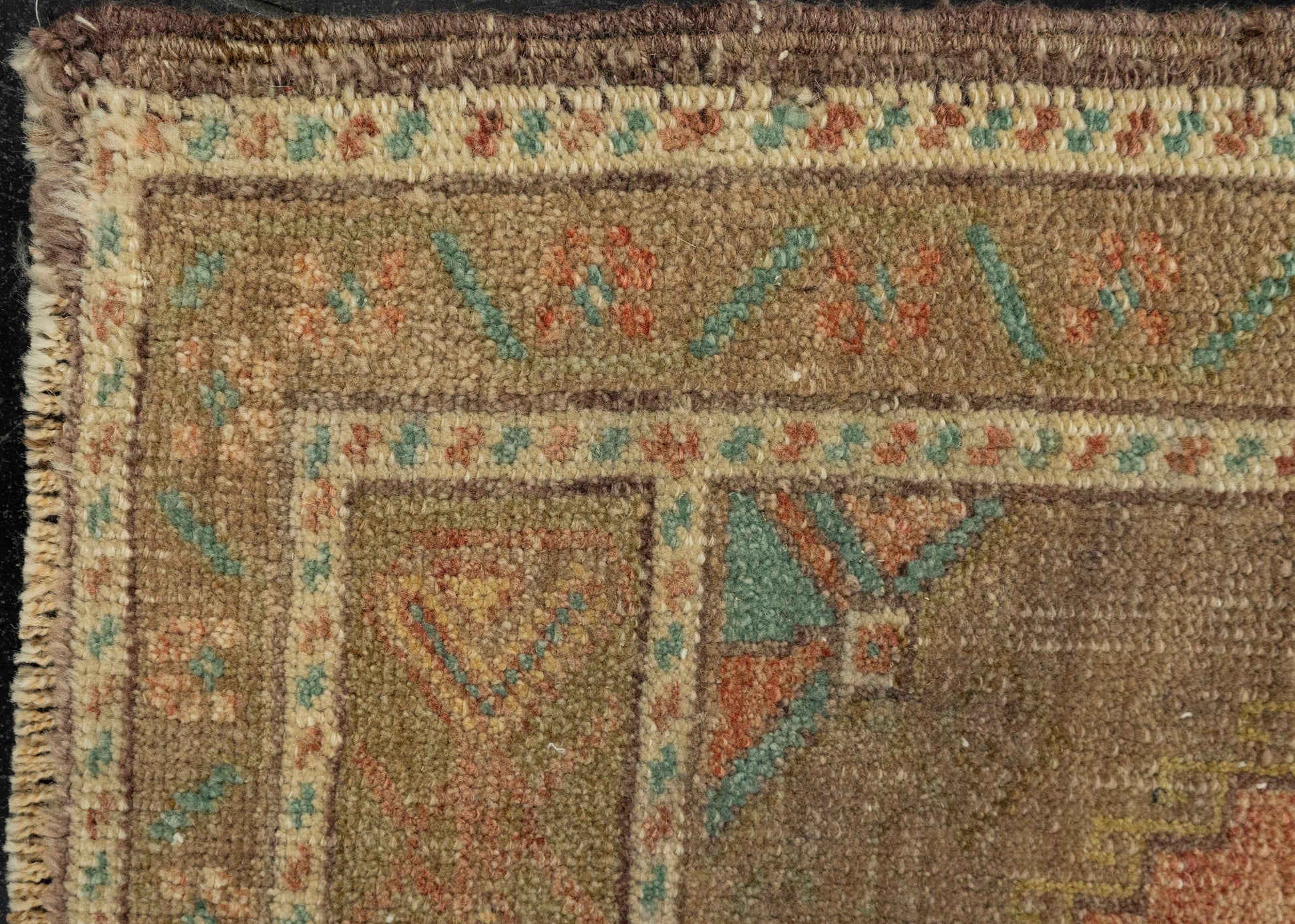 Turkish Mini Rug Oriental Hand Knotted Vintage Rug 1'11" x 3'3" #21196