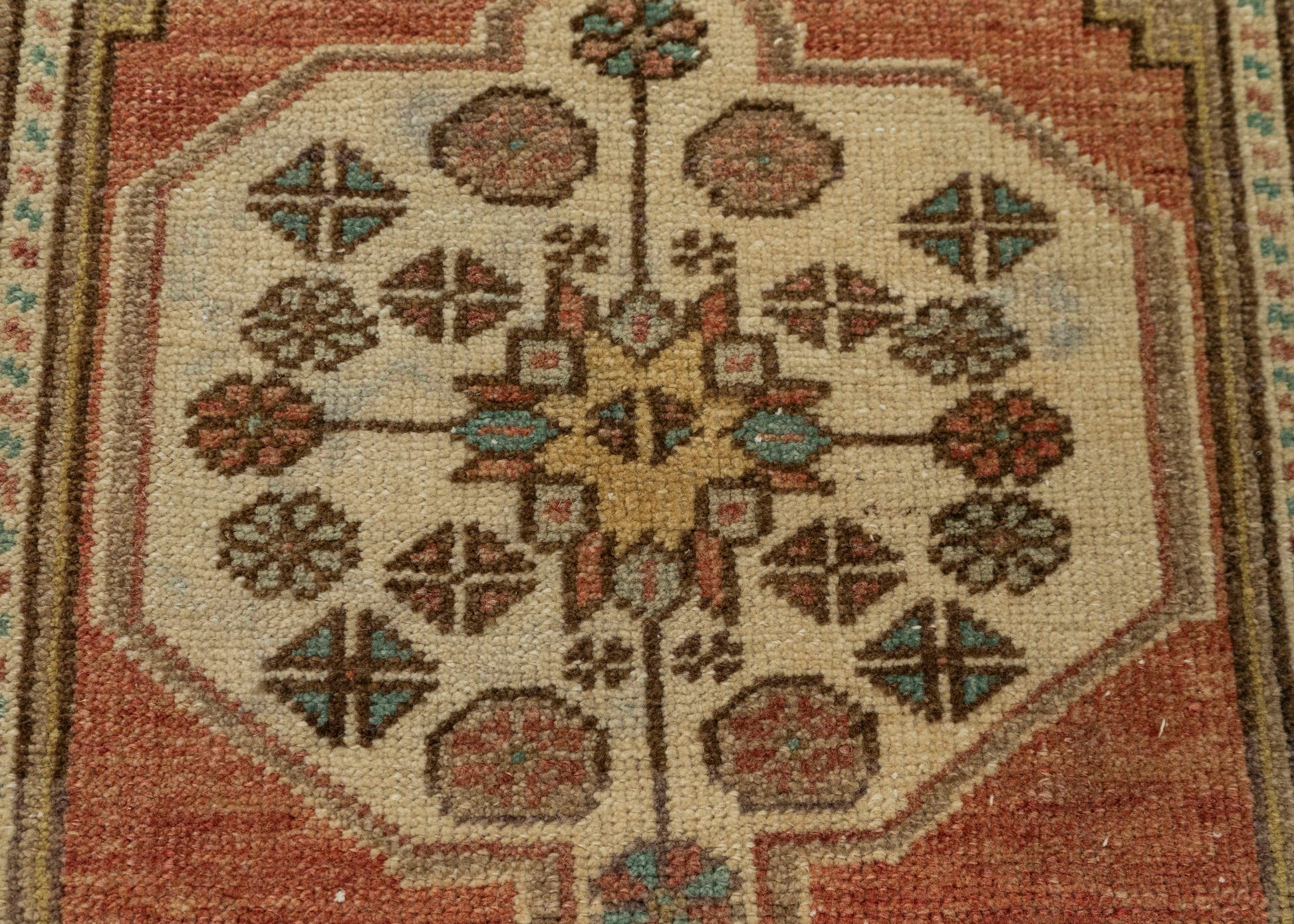 Turkish Mini Rug Oriental Hand Knotted Vintage Rug 1'11" x 3'3" #21196