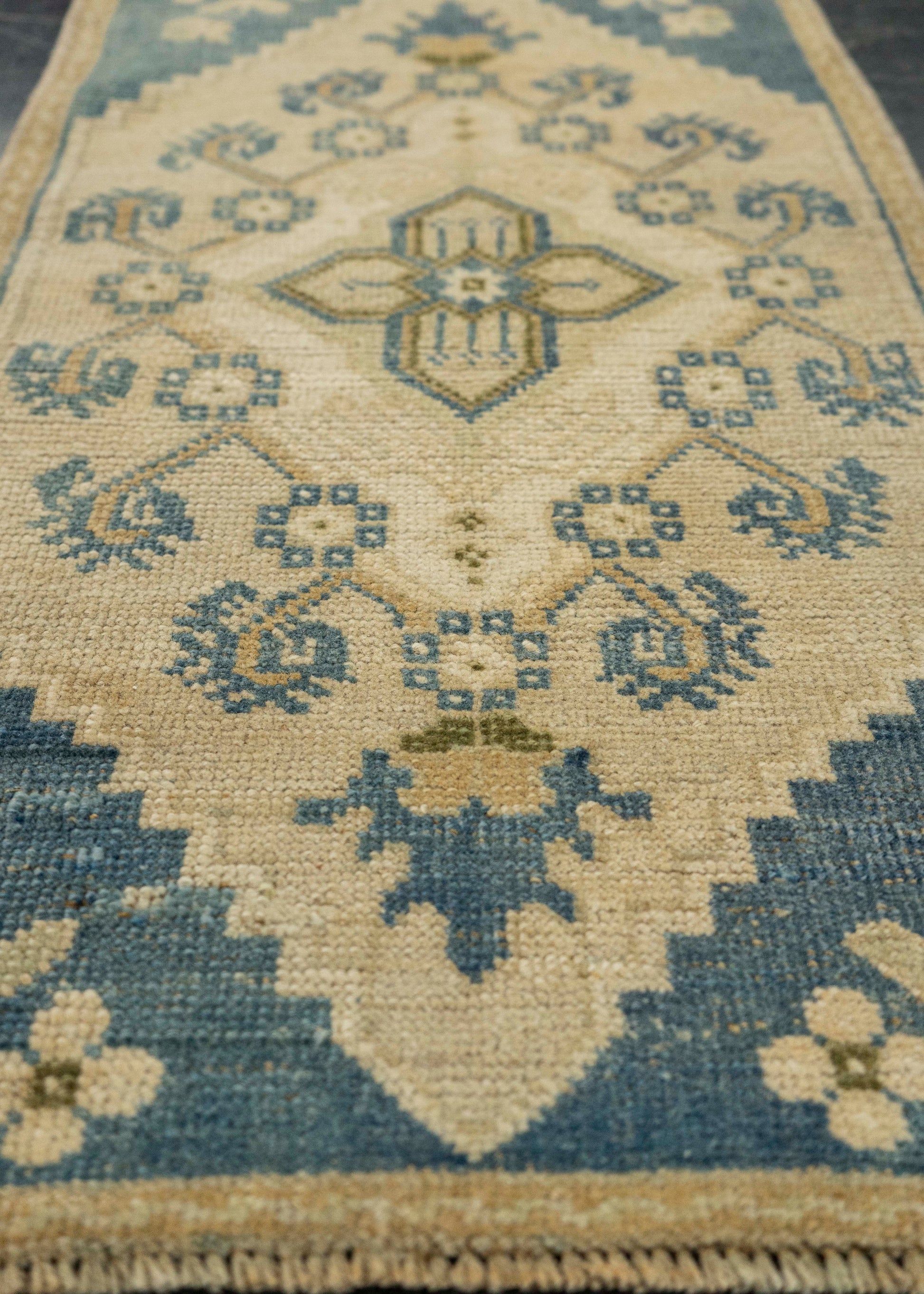 Turkish Mini Rug Oriental Hand Knotted Vintage Rug 1'4" x 2'6" #21197
