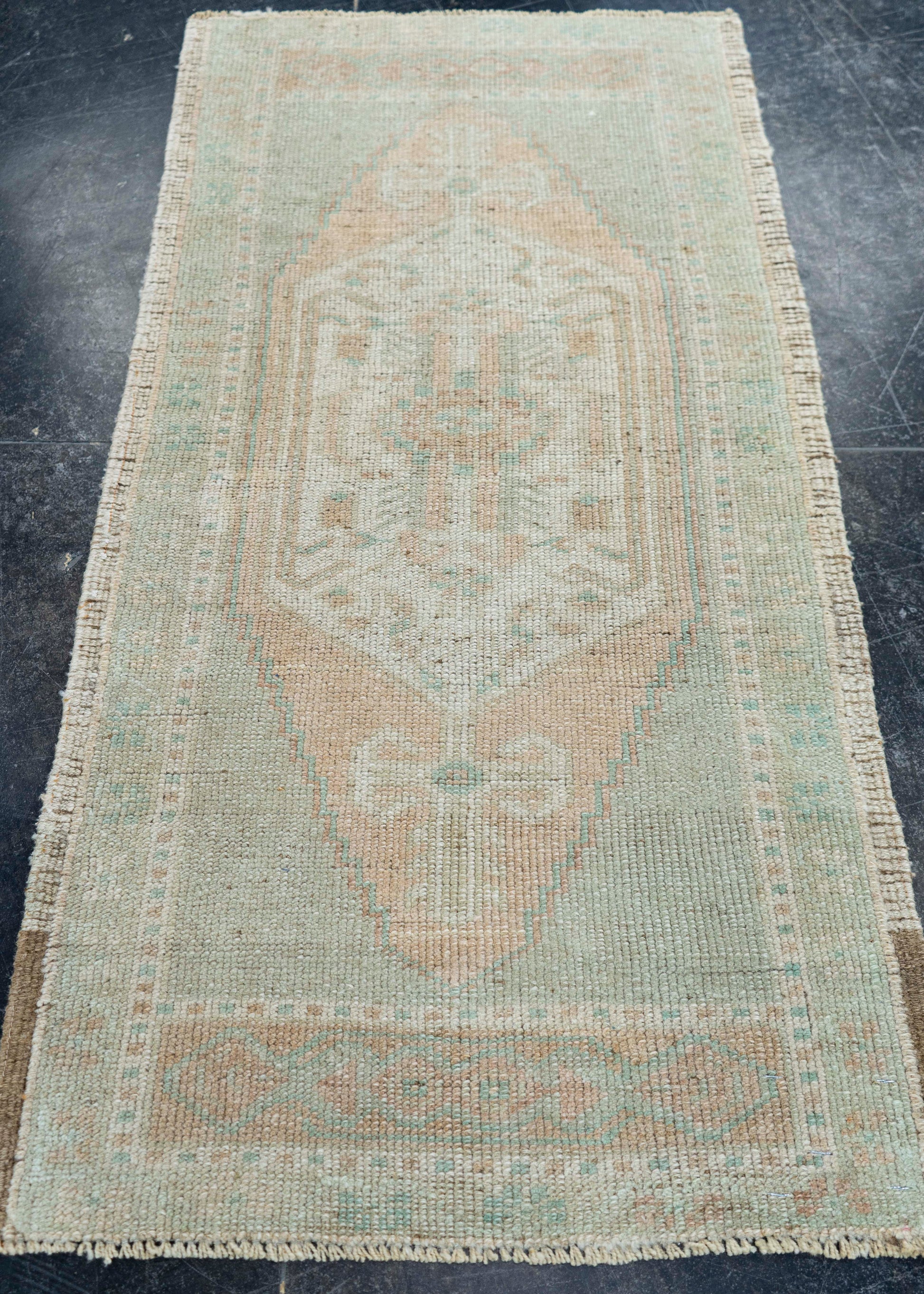Turkish Mini Rug Oriental Hand Knotted Vintage Rug 1'8" x 3'4" #16877