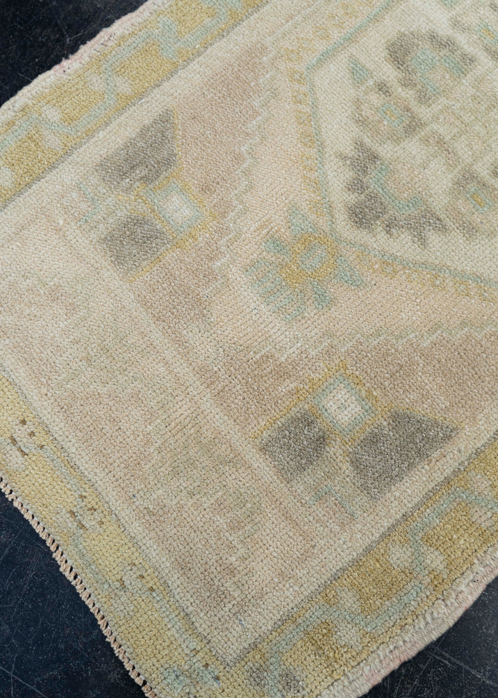 Turkish Mini Rug Oriental Hand Knotted Vintage Rug 1'10" x 3'2" #16889