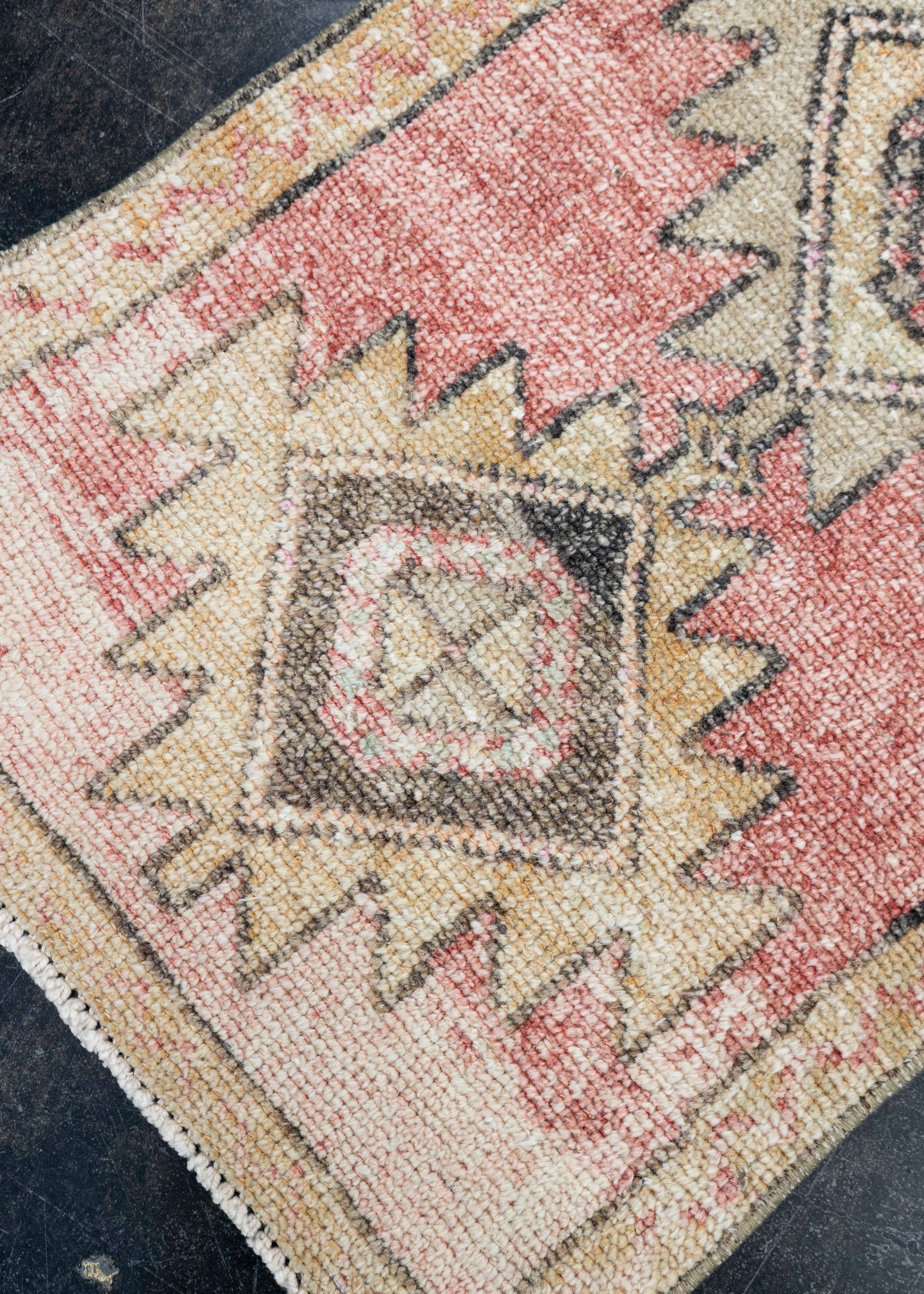 Turkish Mini Rug Oriental Hand Knotted Vintage Rug 1'8" x 3'2" #16890