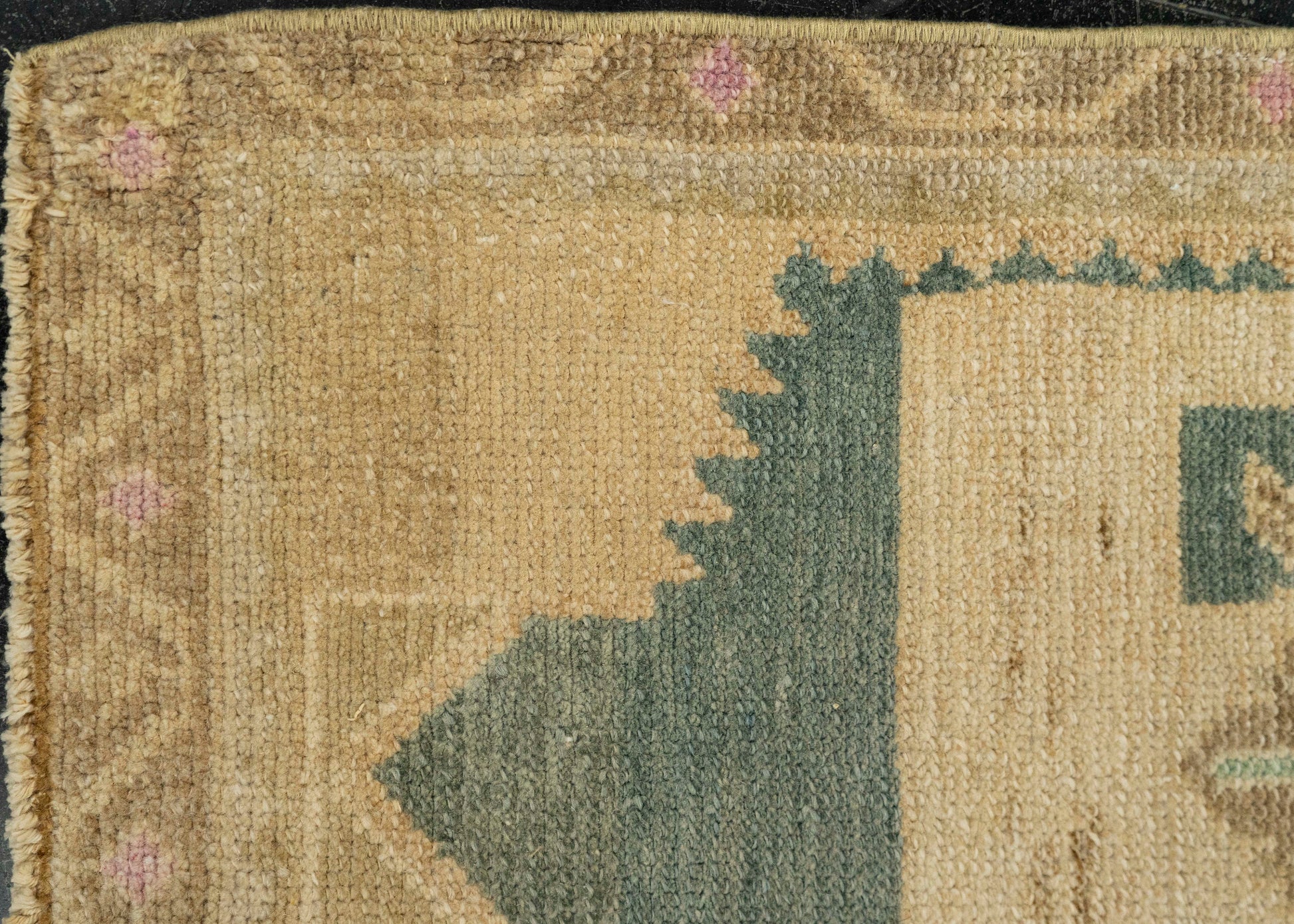 Turkish Mini Rug Oriental Hand Knotted Vintage Rug 1'6" x 2'11" #21142