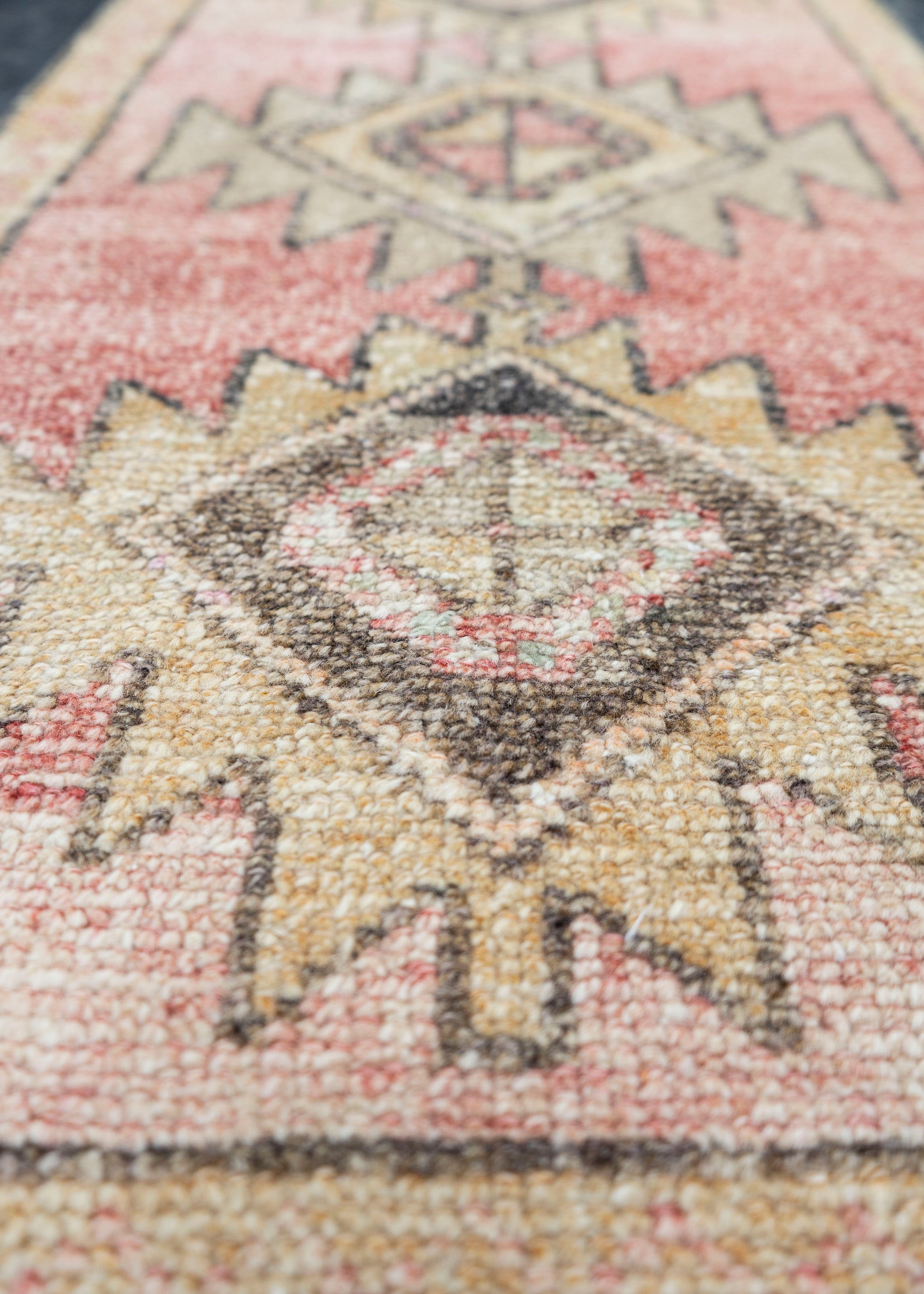 Turkish Mini Rug Oriental Hand Knotted Vintage Rug 1'8" x 3'2" #16890