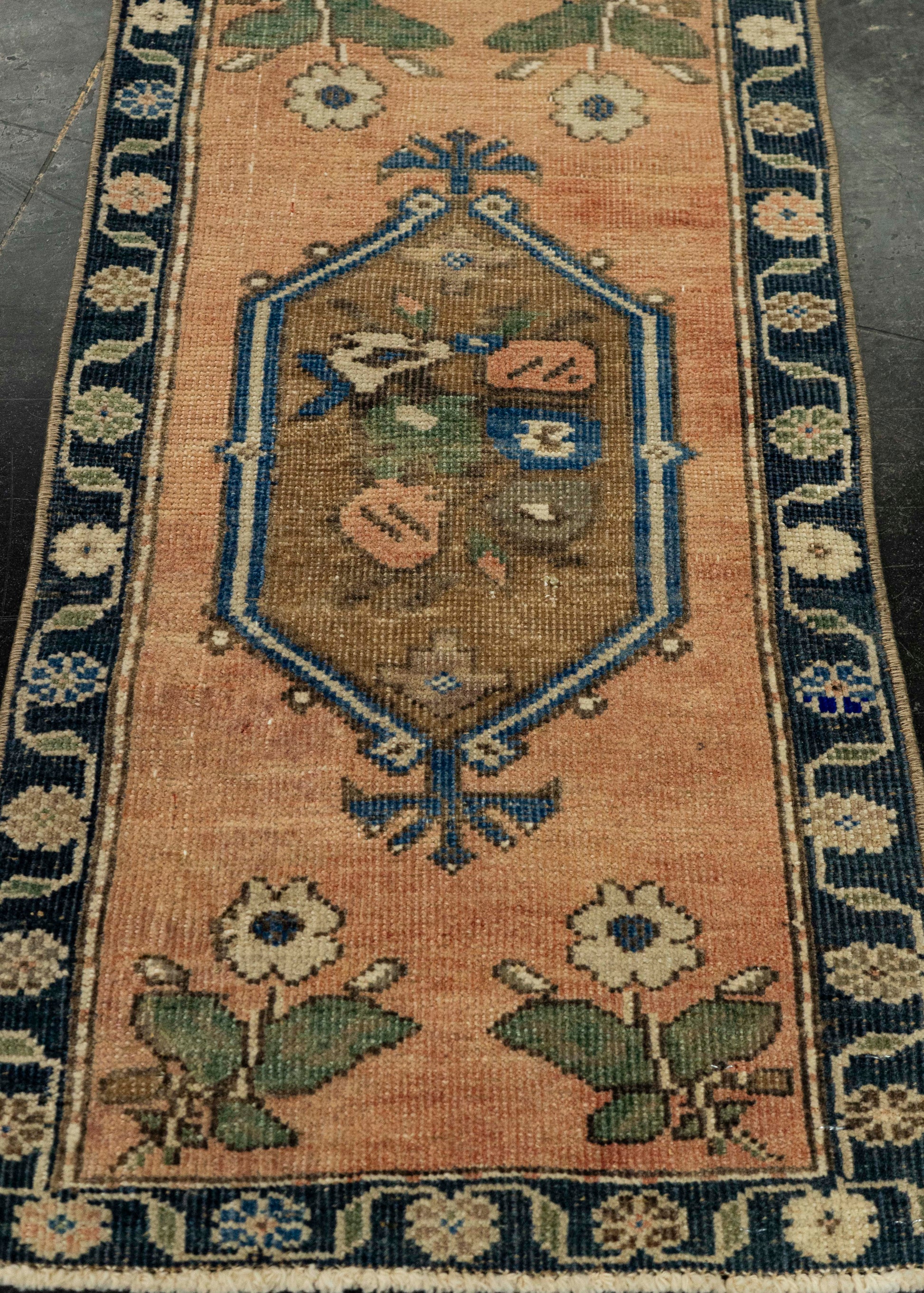 Turkish Mini Rug Oriental Hand Knotted Vintage Rug 1'4" x 2'6" #21145