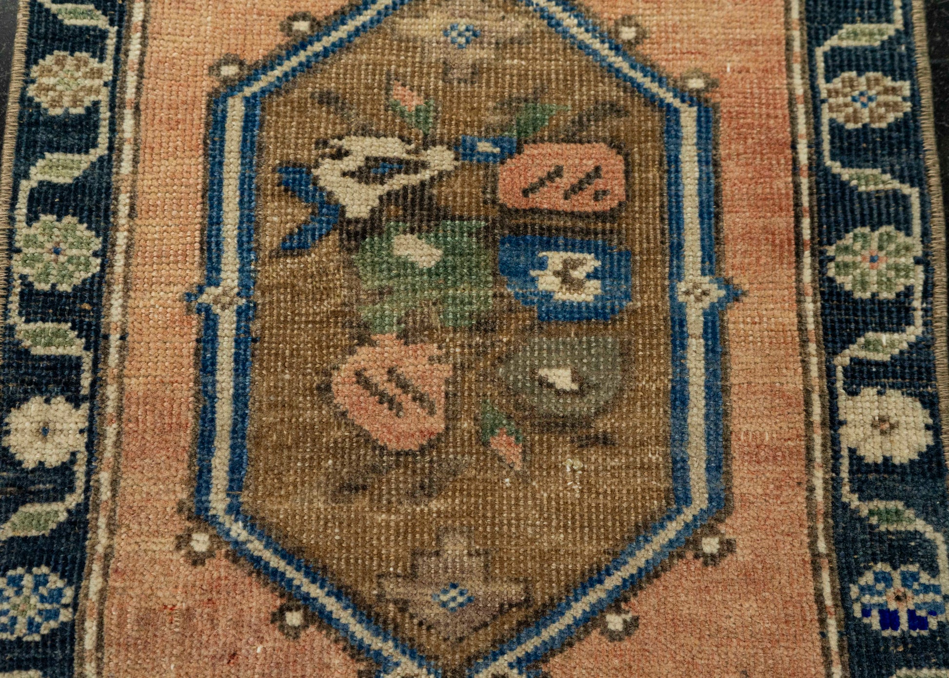 Turkish Mini Rug Oriental Hand Knotted Vintage Rug 1'4" x 2'6" #21145