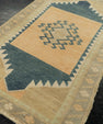 Turkish Mini Rug Oriental Hand Knotted Vintage Rug 1'7" x 1'8" #21155