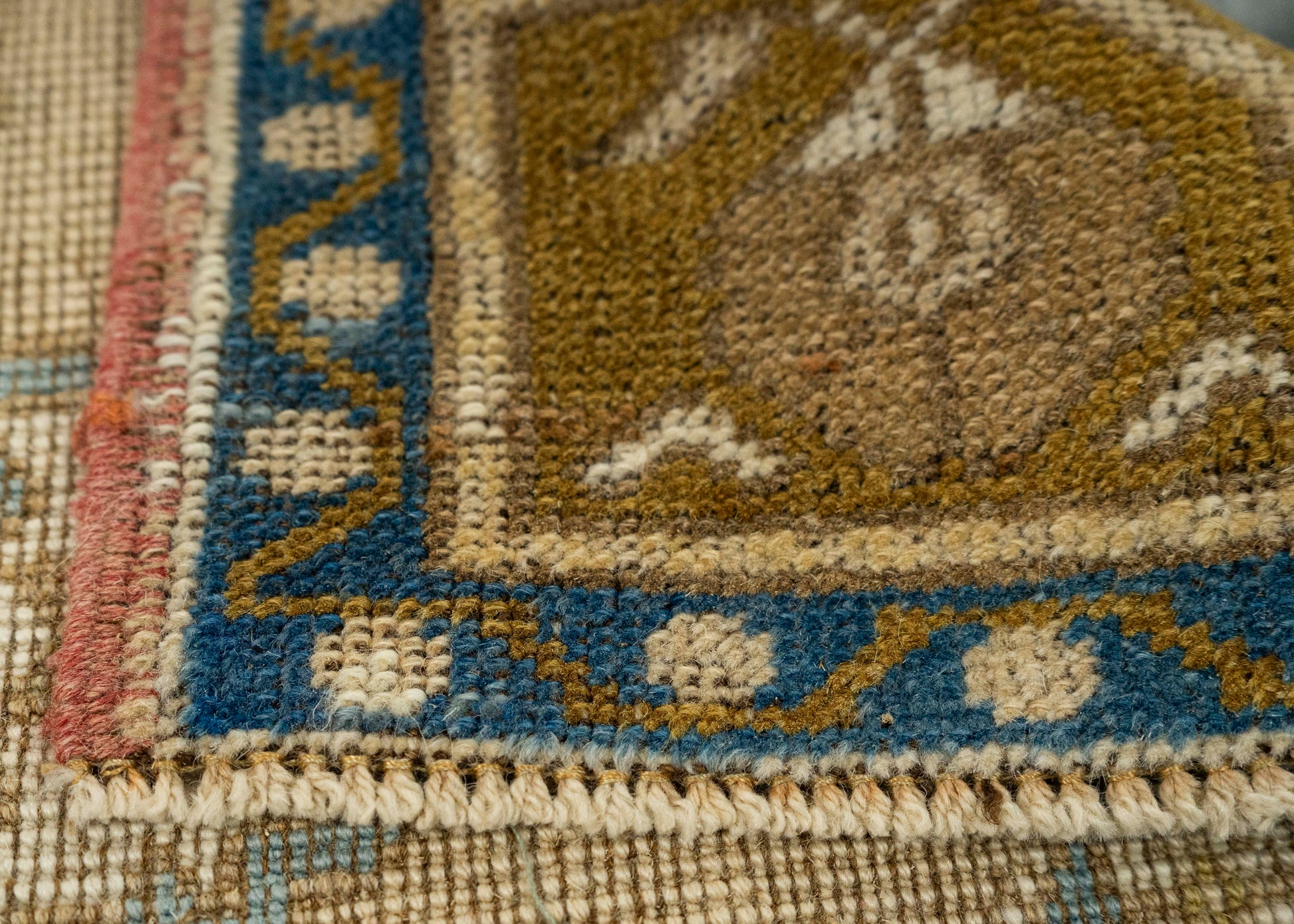 Turkish Mini Rug Oriental Hand Knotted Vintage Rug 1'8" x 3'2" #21188