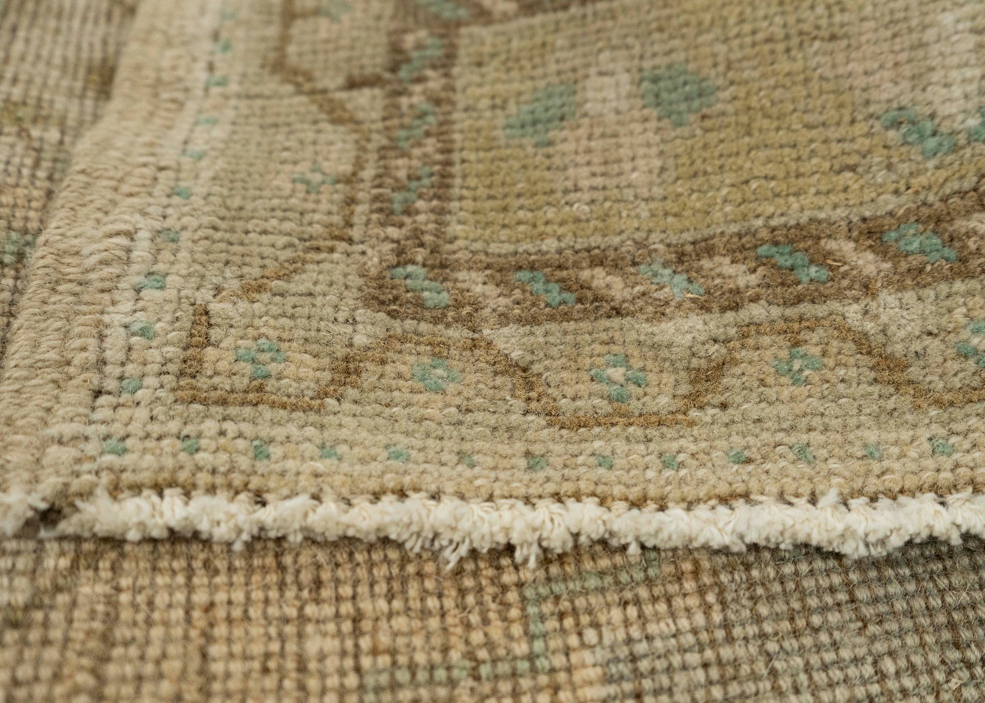 Turkish Mini Rug Oriental Hand Knotted Vintage Rug 1'9" x 3'7" #21076