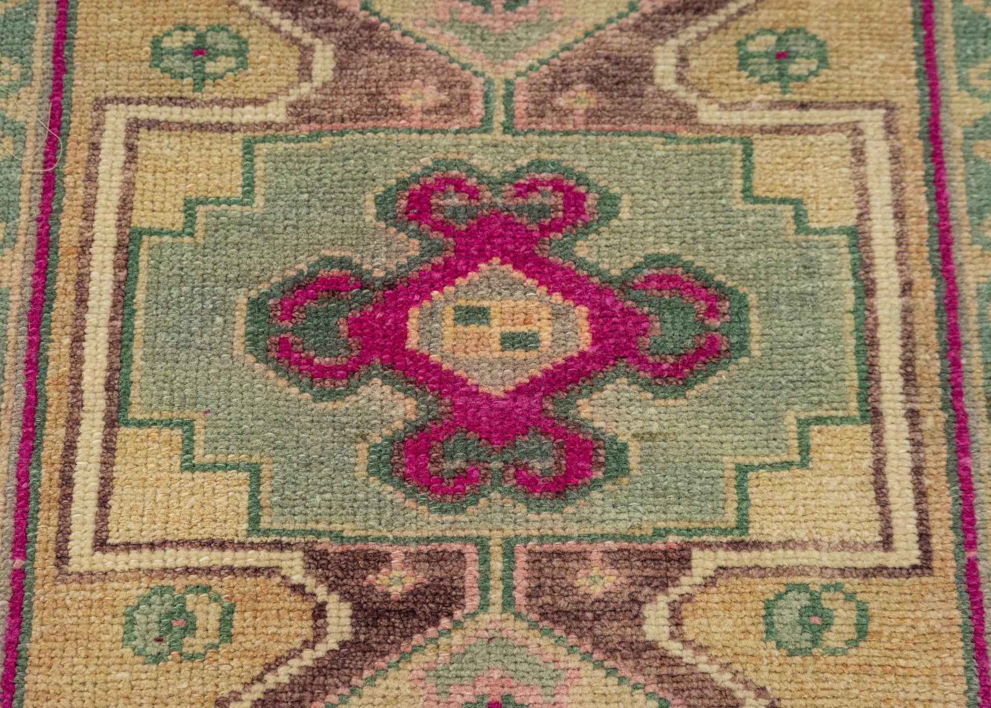 Turkish Mini Rug Oriental Hand Knotted Vintage Rug 1'6" x 2'6" #21186