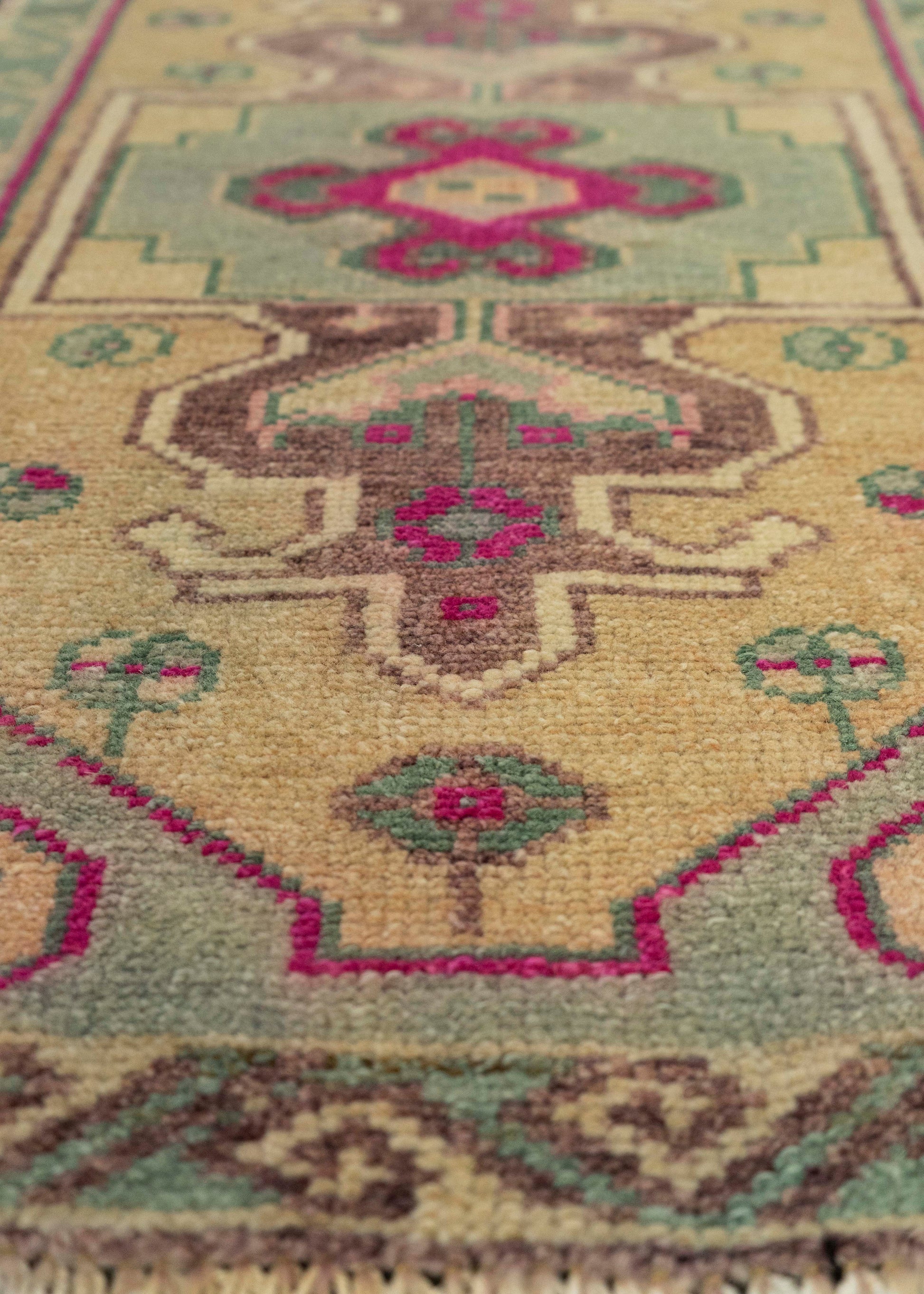 Turkish Mini Rug Oriental Hand Knotted Vintage Rug 1'6" x 2'6" #21186