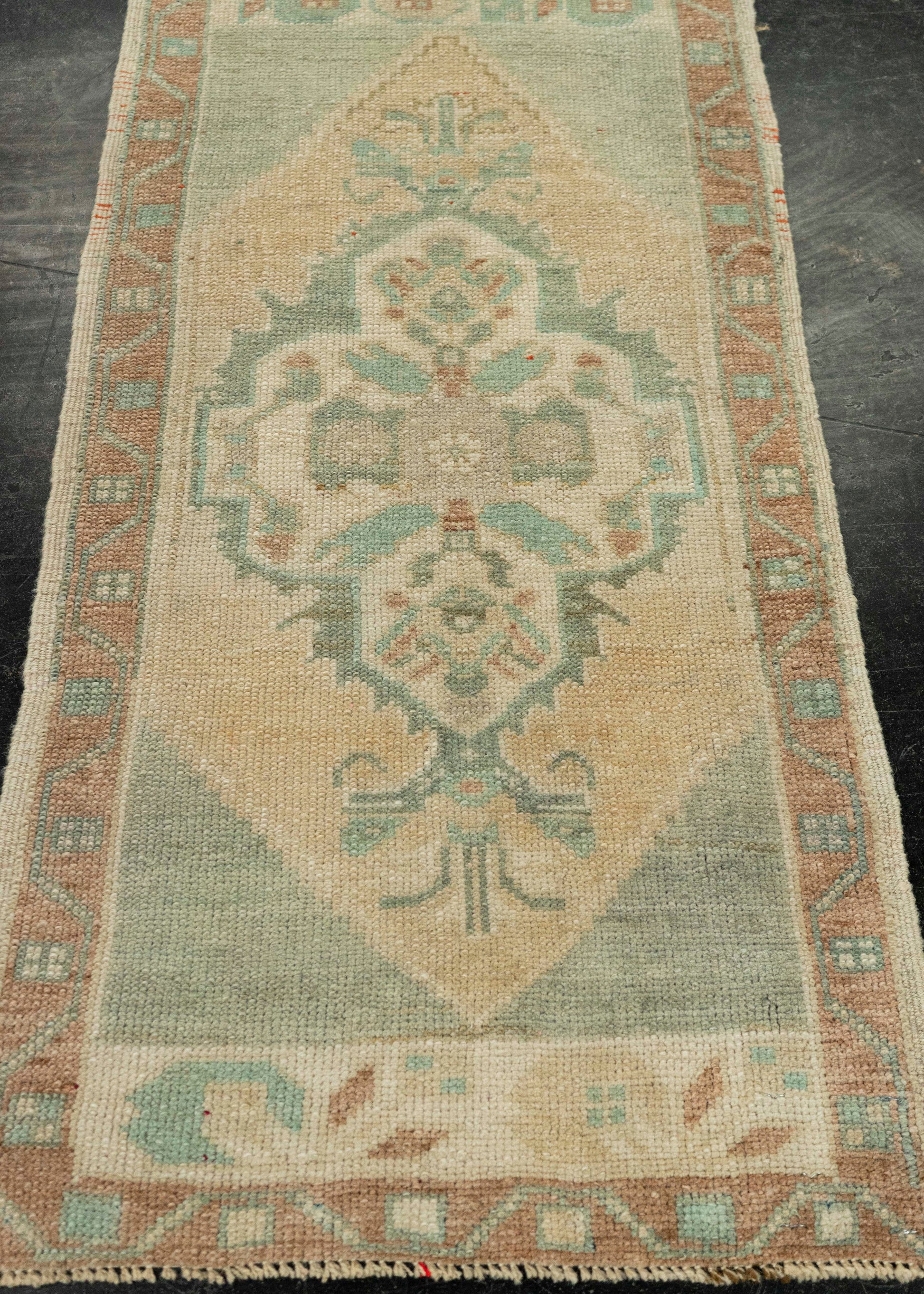 Turkish Mini Rug Oriental Hand Knotted Vintage Rug 1'7" x 3'2" #21063