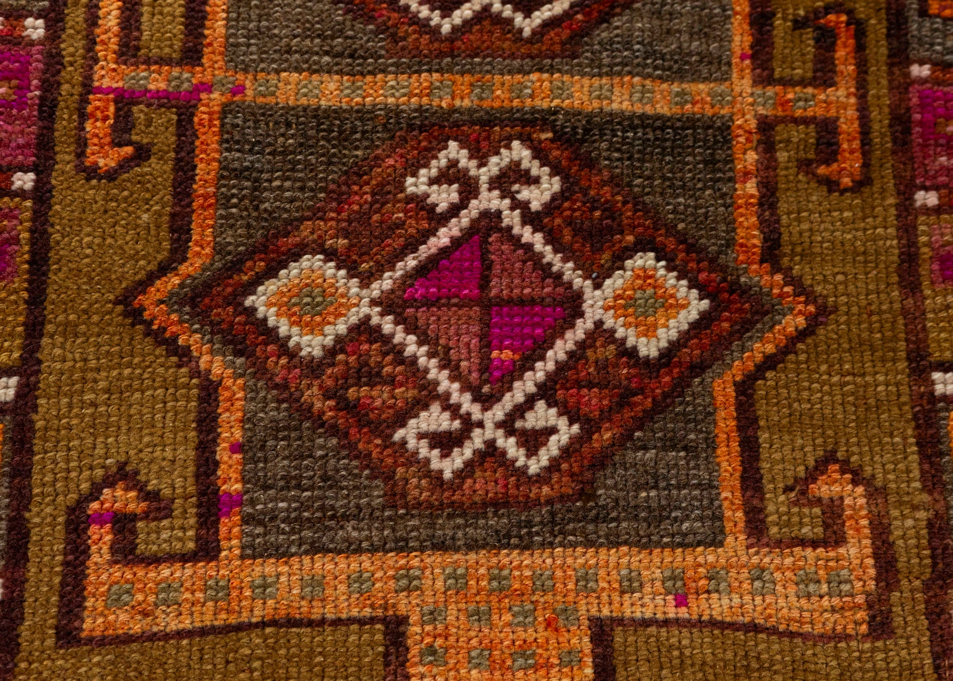 Turkish Mini Rug Oriental Hand Knotted Vintage Rug 1'9" x 1'8" #21068
