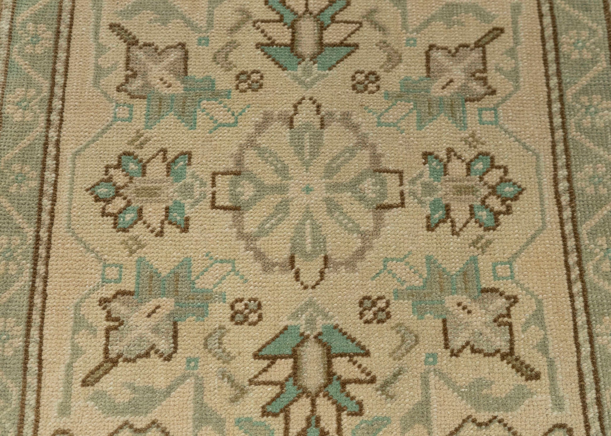 Turkish Mini Rug Oriental Hand Knotted Vintage Rug 1'9" x 3'7" #21073