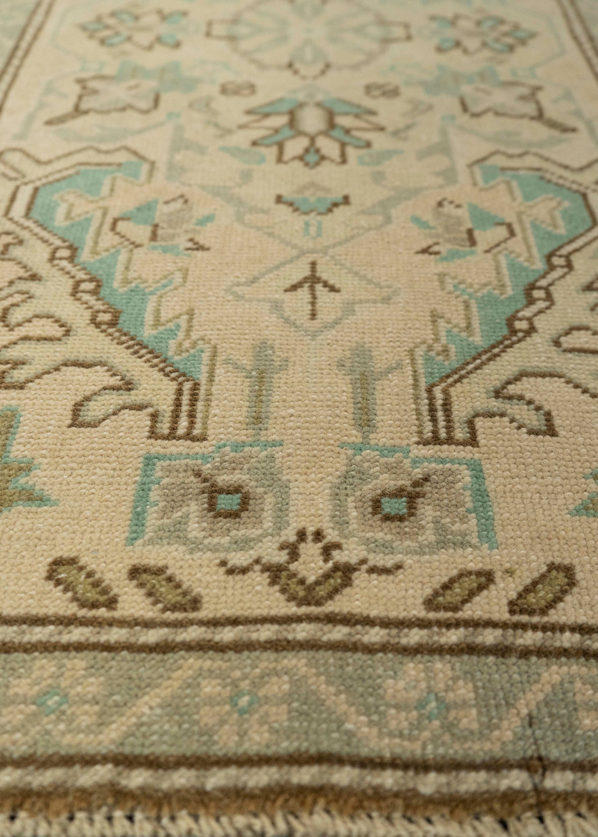 Turkish Mini Rug Oriental Hand Knotted Vintage Rug 1'9" x 3'7" #21073