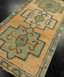 Turkish Mini Rug Oriental Hand Knotted Vintage Rug 1'5" x 3'2" #21153
