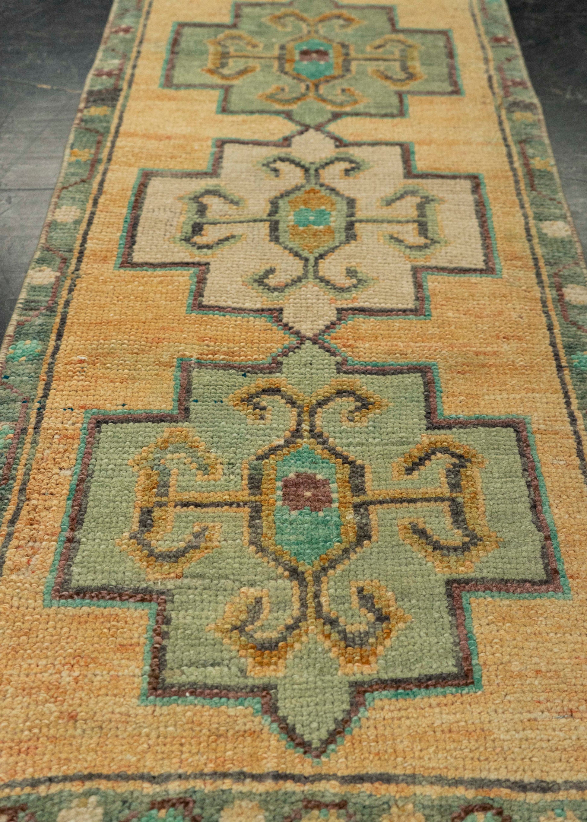 Turkish Mini Rug Oriental Hand Knotted Vintage Rug 1'5" x 3'2" #21153