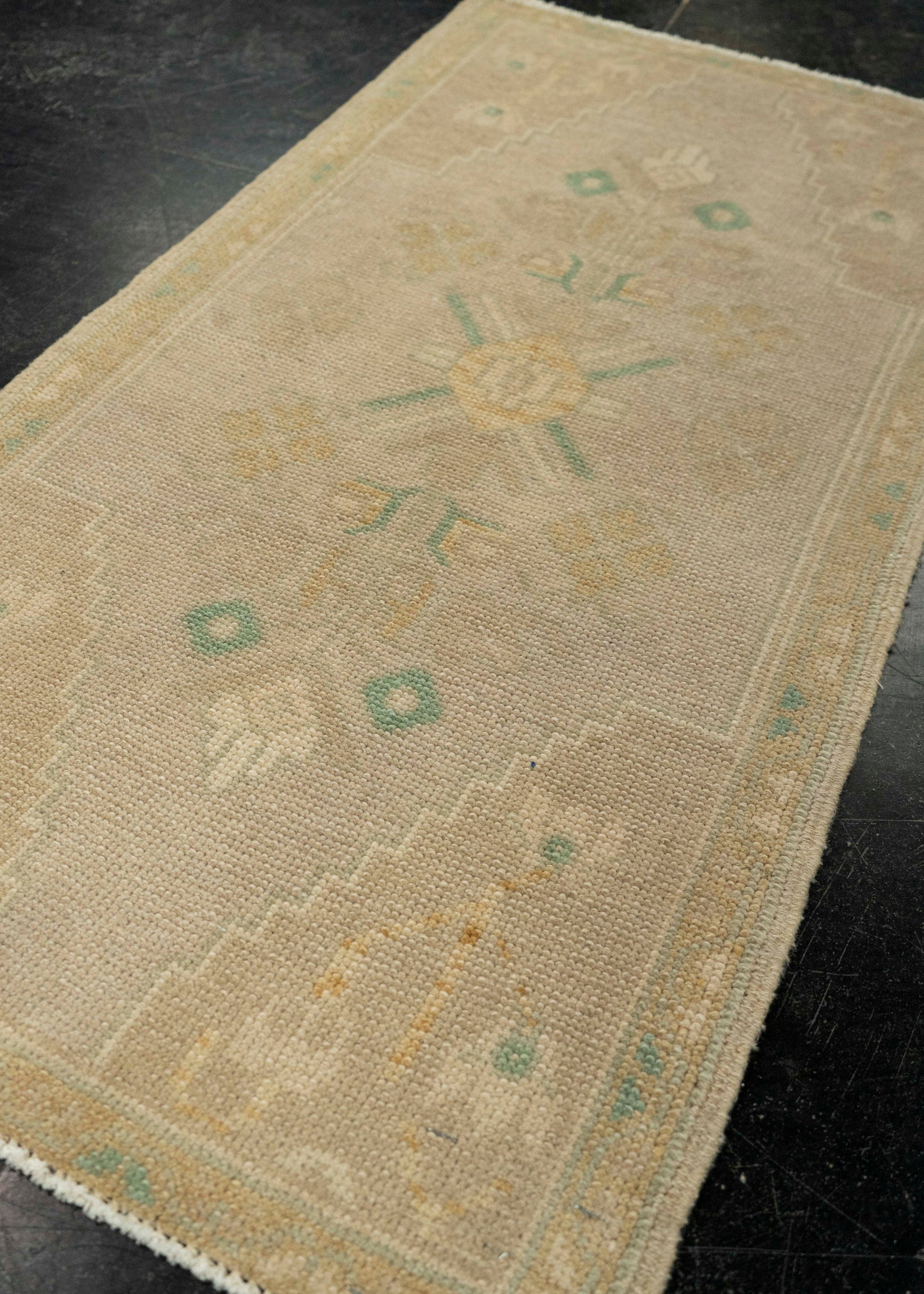 Turkish Mini Rug Oriental Hand Knotted Vintage Rug 1'8" x 3'3" #21071